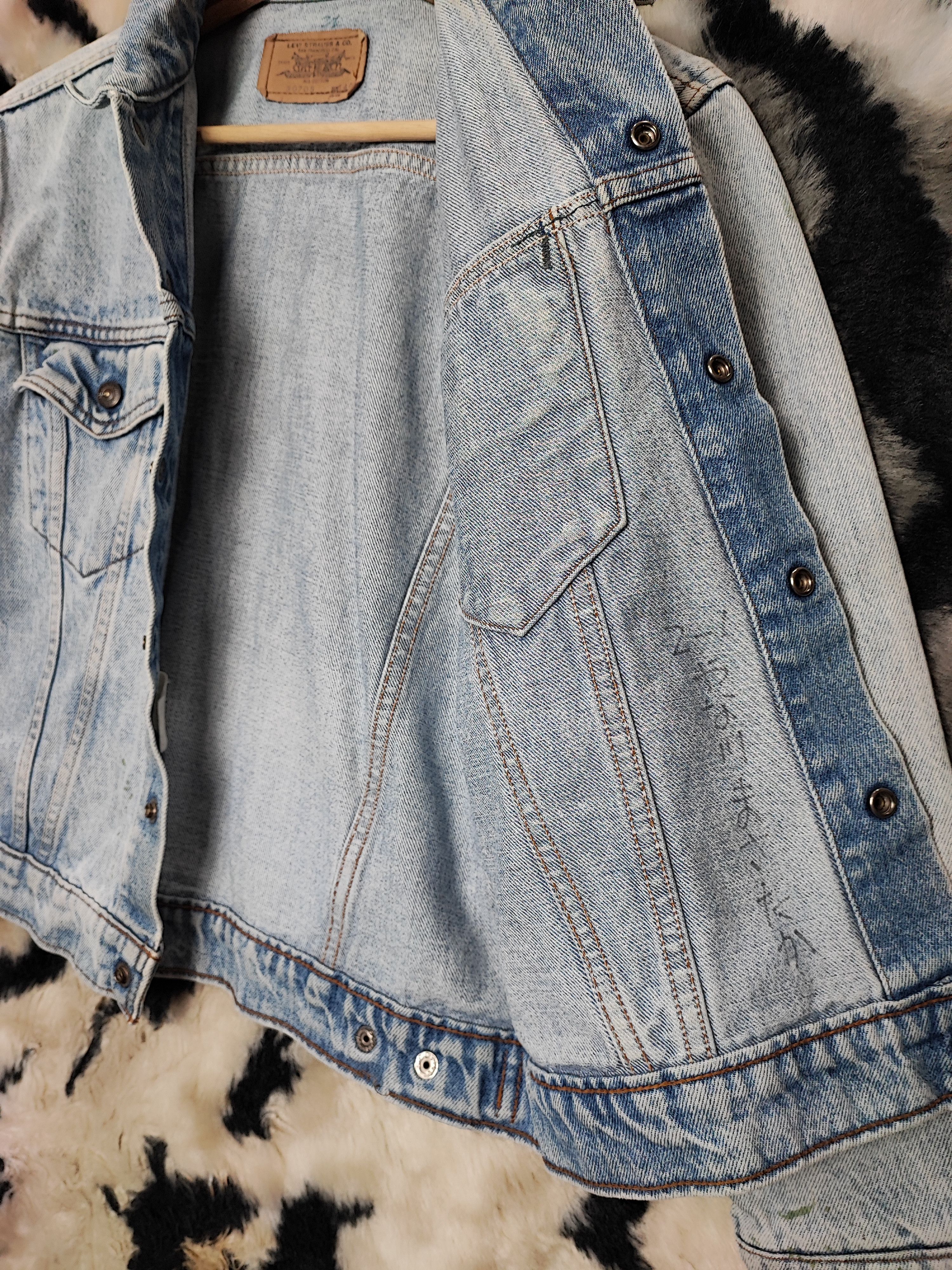 Levi's Vintage LEVIS Denim Jacket 80s Trashed Distressed Grunge Erd Size US XS / EU 42 / 0 - 15 Thumbnail