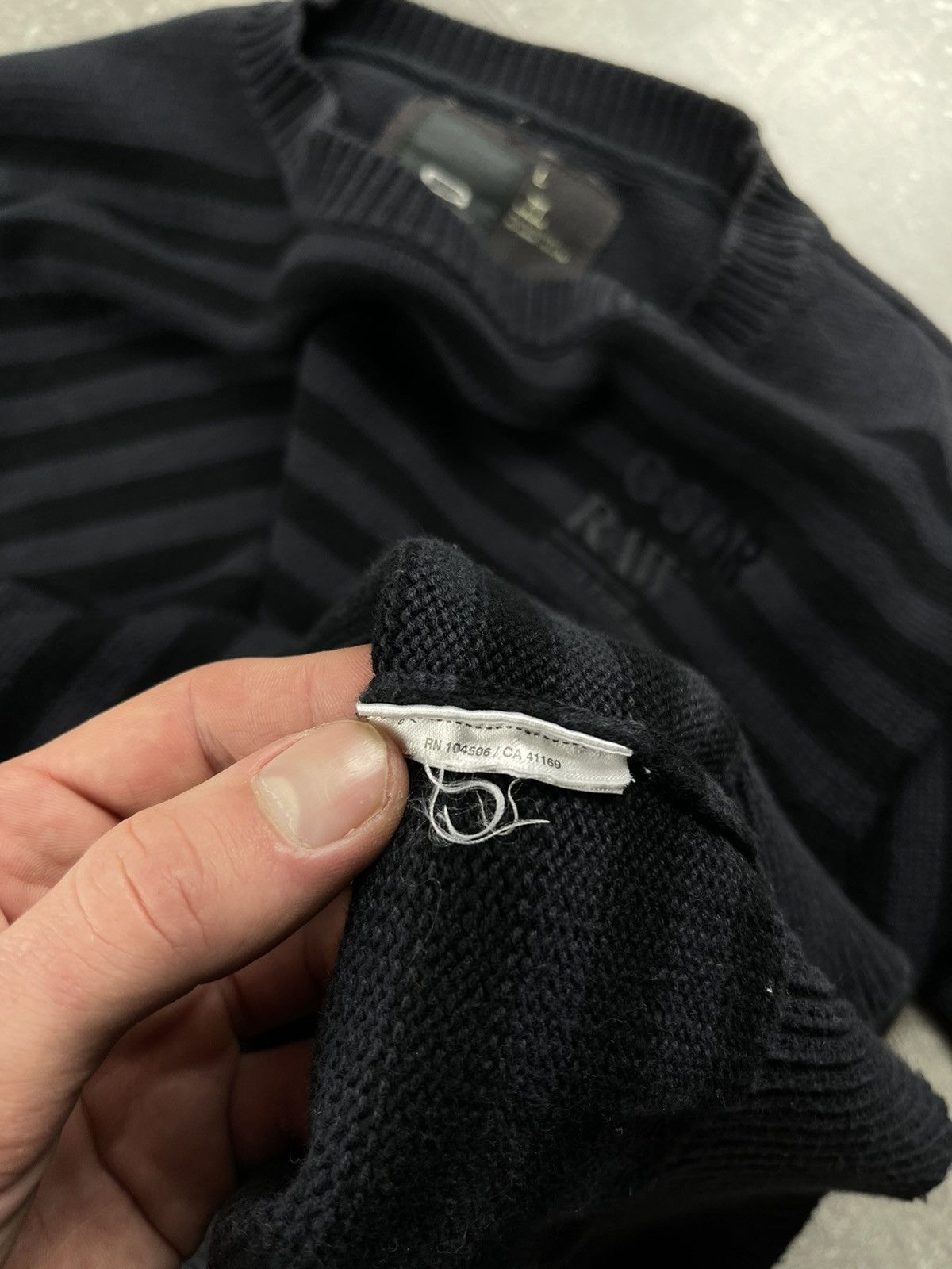 G-Star G Star RAW Vintage Striped Y2K Knit Sweater Black Gray Size US L / EU 52-54 / 3 - 10 Thumbnail