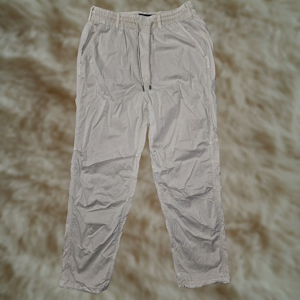 Vintage VINTAGE? No. American Eagle Pants Mens Small Beige Flex Joggers Elastic Waist Drawstring Size US 29 - 1 Thumbnail