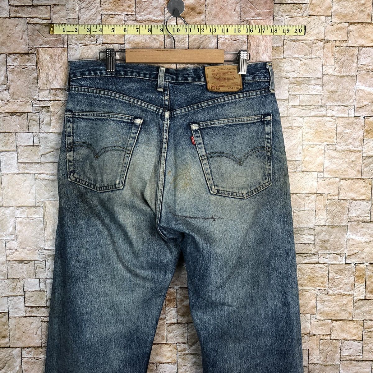 Levi's 503 Levis Blue faded Denim Pants #7572 Size US 34 / EU 50 - 15 Thumbnail