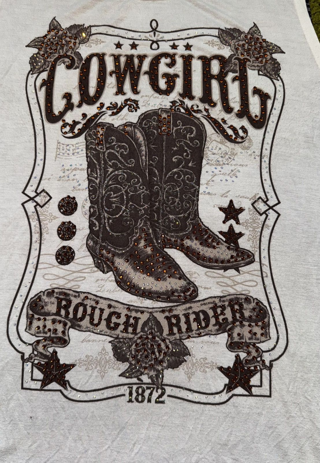 Cowboy Equipment Western cowboy style rhinestones logo vintage Y2K t-shirt Size M / US 6-8 / IT 42-44 - 2 Thumbnail