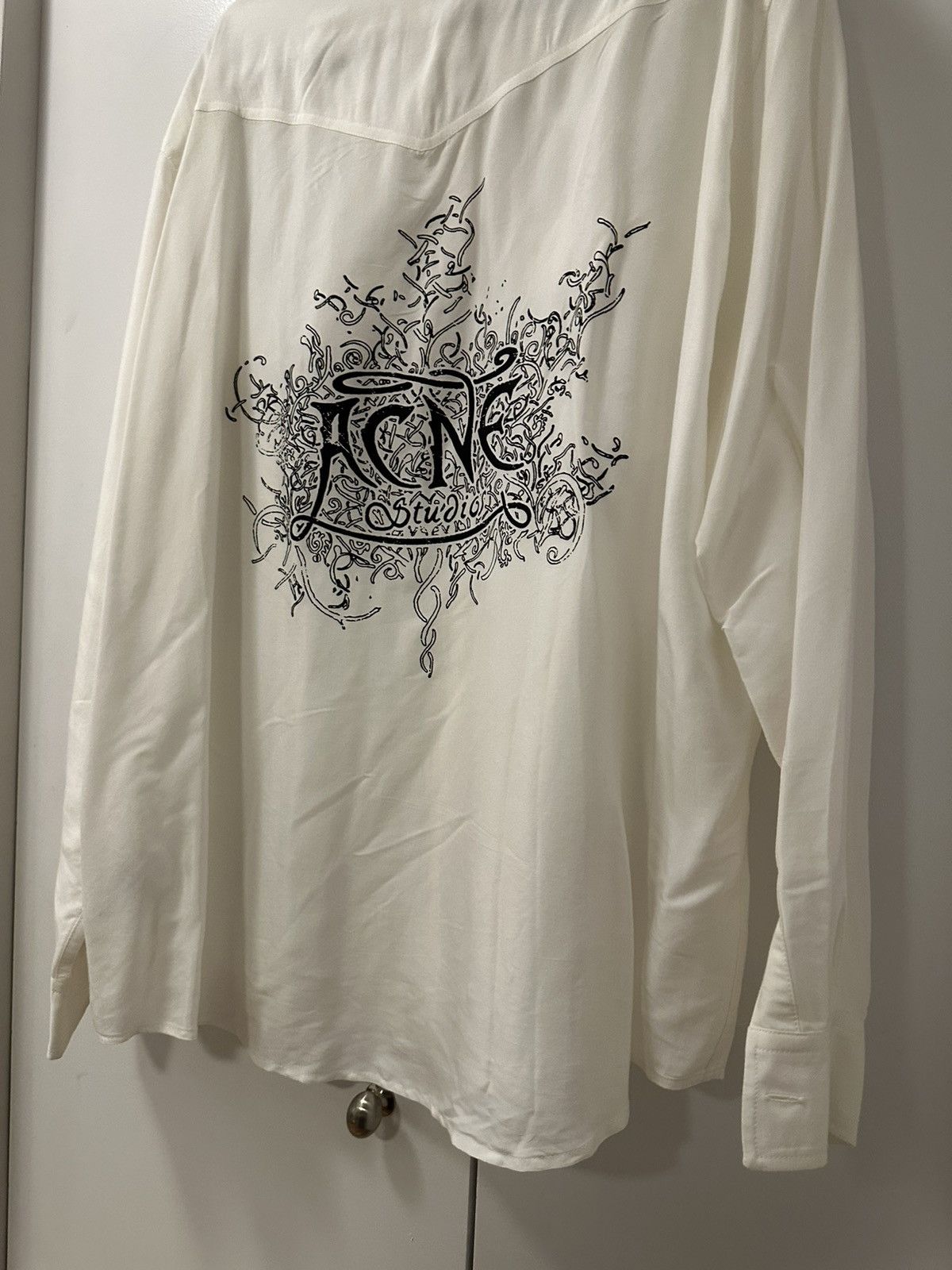 Acne Studios Sandrok Fluid Viscose Western Shirt, size 52 Size US XL / EU 56 / 4 - 9 Thumbnail