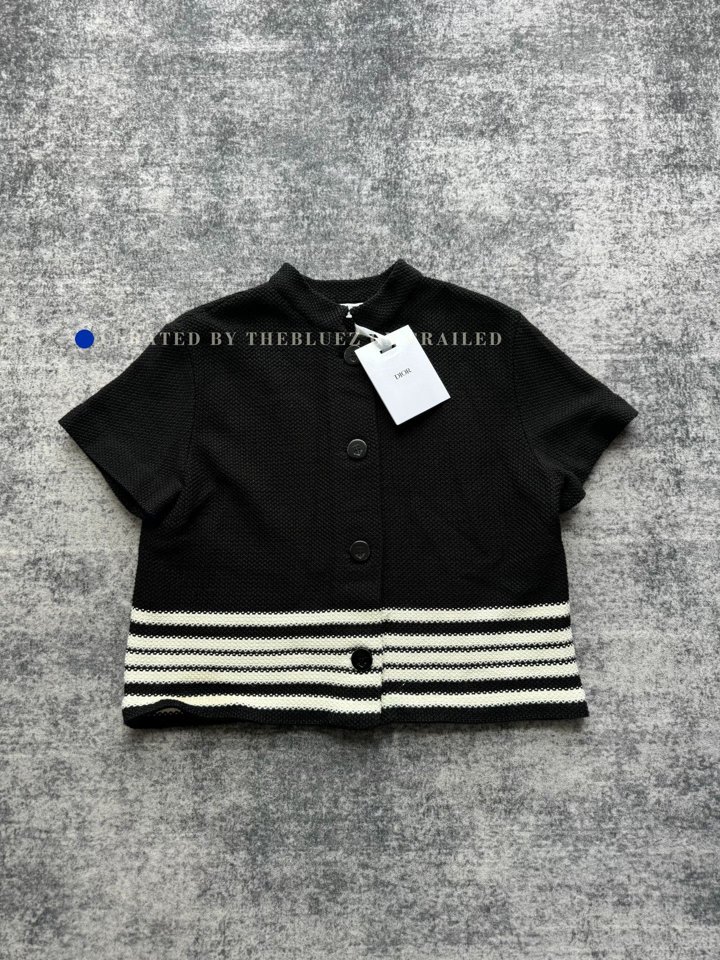 Dior Dior Black White Back Slogan Silk Cardigan Size S / US 4 / IT 40 - 1 Thumbnail