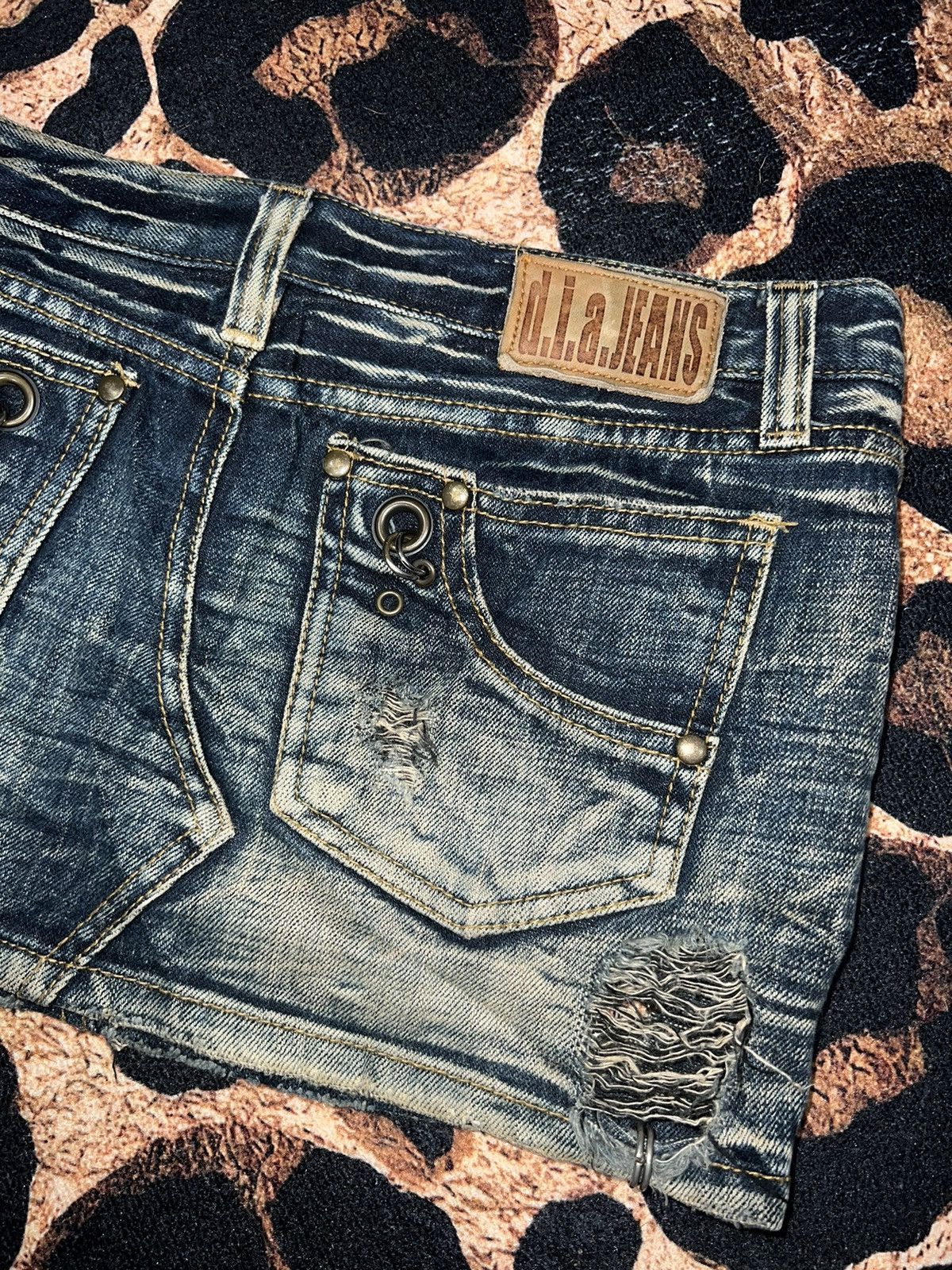 Japanese Brand Rare D.i.a. Gyaru denim micro skirt 💖 Size 26" / US 2 / IT 38 - 5 Thumbnail