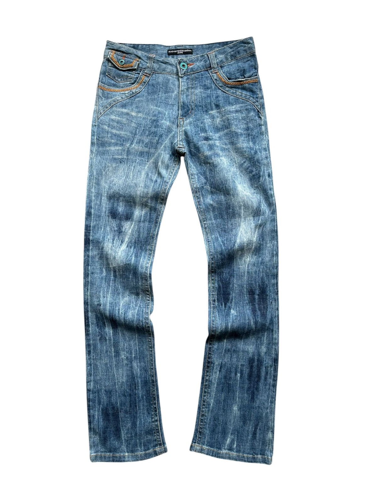 Masaki Matsushima 00's Masaki Matsushima bleach wash denim jeans Size US 29 - 1 Thumbnail