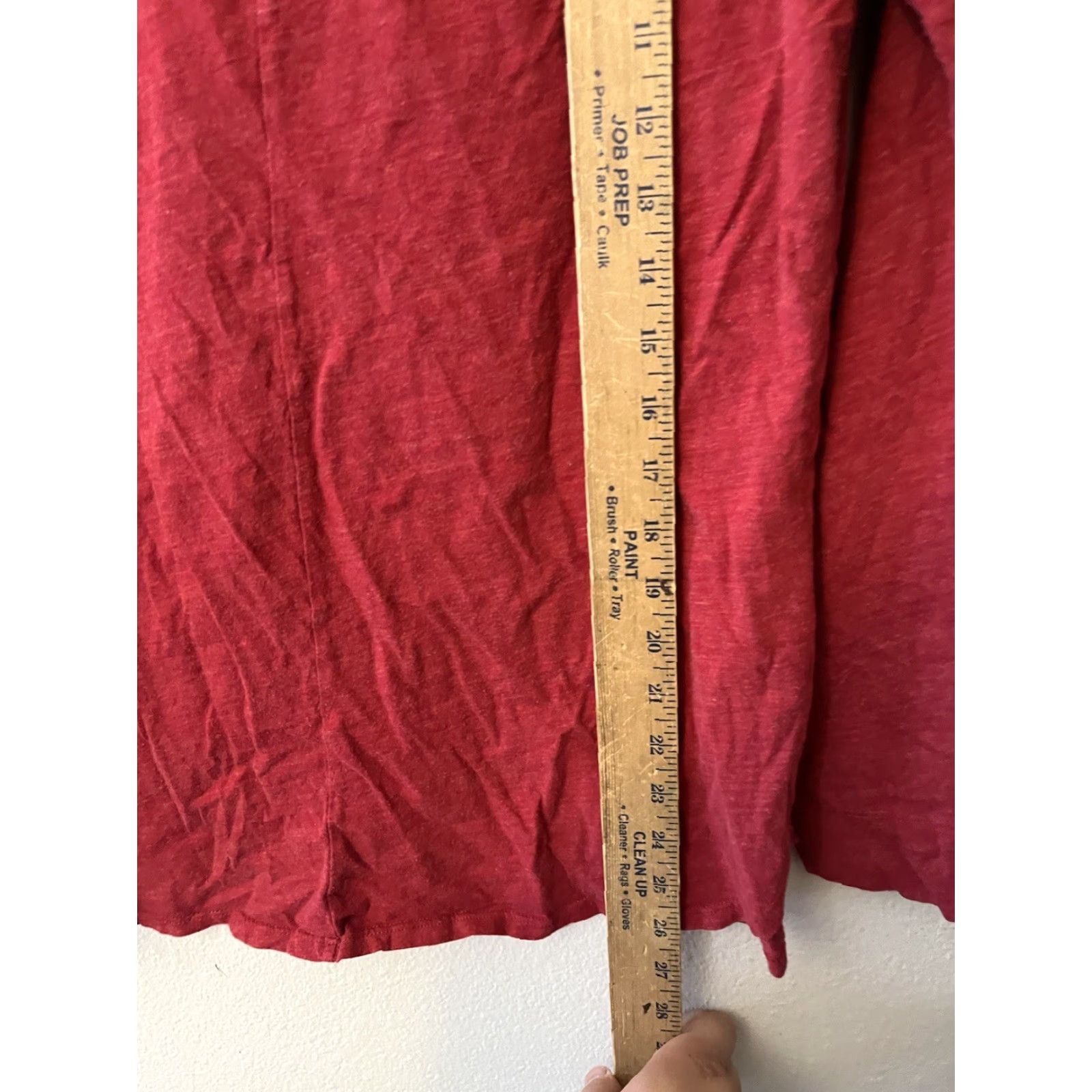 Gap Gap Women Solid Round Neck Long Sleeve T-Shirt Red L Size L / US 10 / IT 46 - 4 Thumbnail