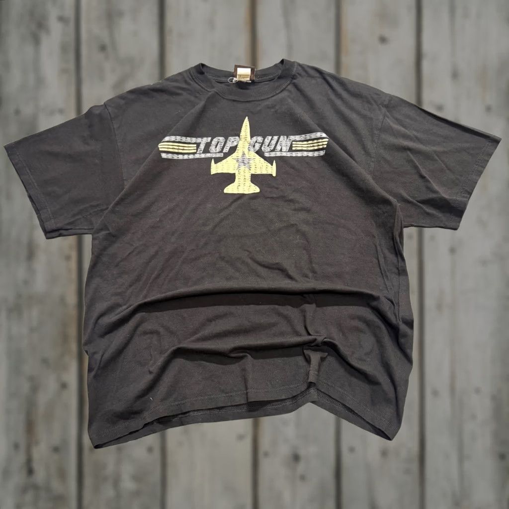 The Unbranded Brand VINTAGE Top Gun T-Shirt Men XL Aces & Eights Made In USA Cotton Black Mens XL Size US XL / EU 56 / 4 - 1 Thumbnail