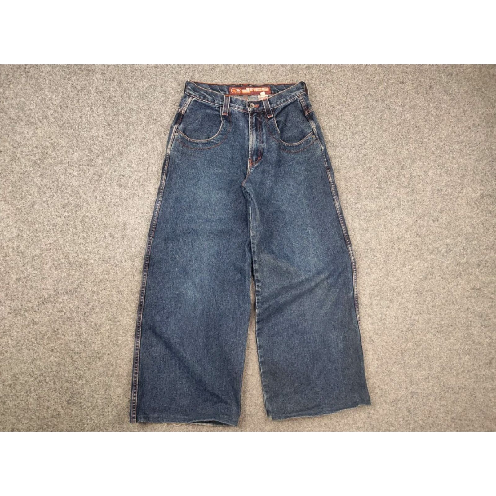 JNCO VINTAGE Rare 90s JNCO Girlie‎ 1067 Double Barrel Denim Wide Leg Baggy Jeans USA Made Jeans 29 Blue 5-Pocket Relaxed Mens Womens Size US 29 - 4 Thumbnail