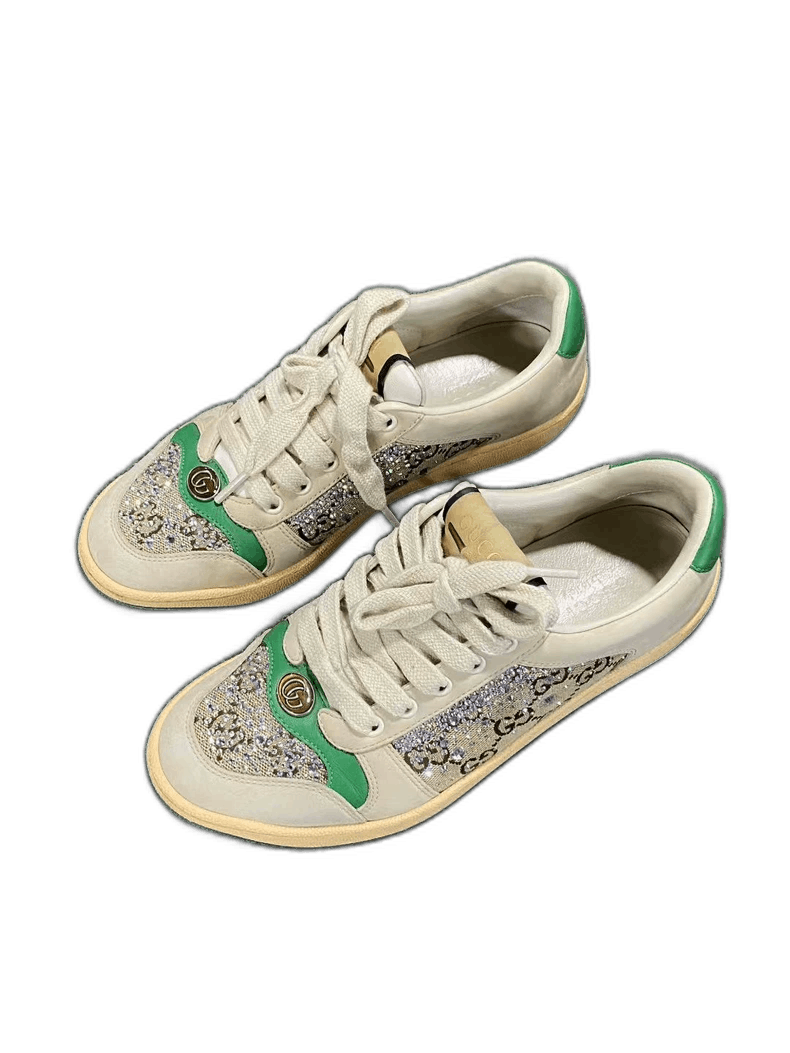Gucci Gucci Sparkling Shoes with Green Accents Size US 6.5 / EU 39-40 - 1 Thumbnail