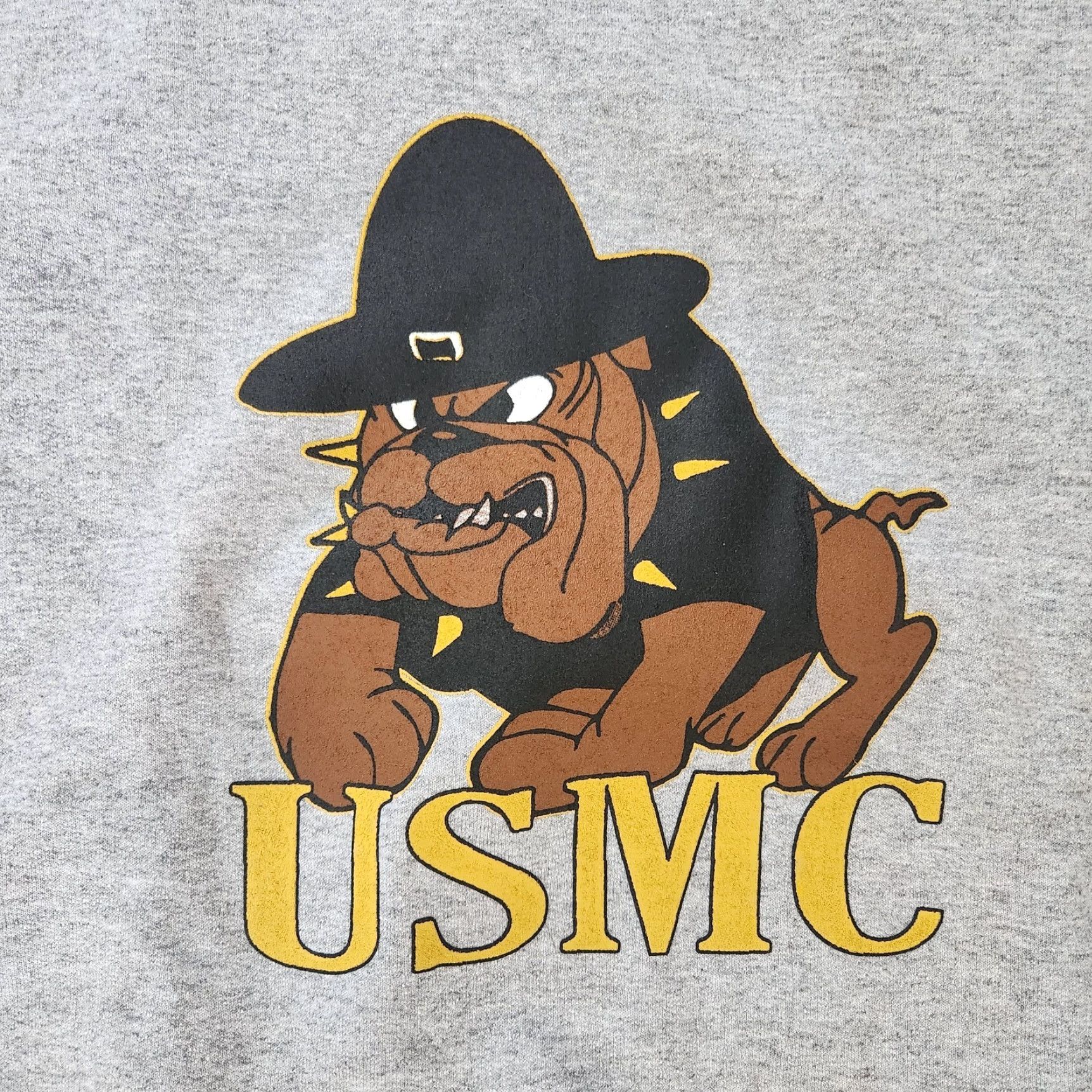 Gildan USMC US Marine Corps Bulldog Sweatshirt Sz Large Gray Crewneck Sweatshirt Size US L / EU 52-54 / 3 - 2 Thumbnail