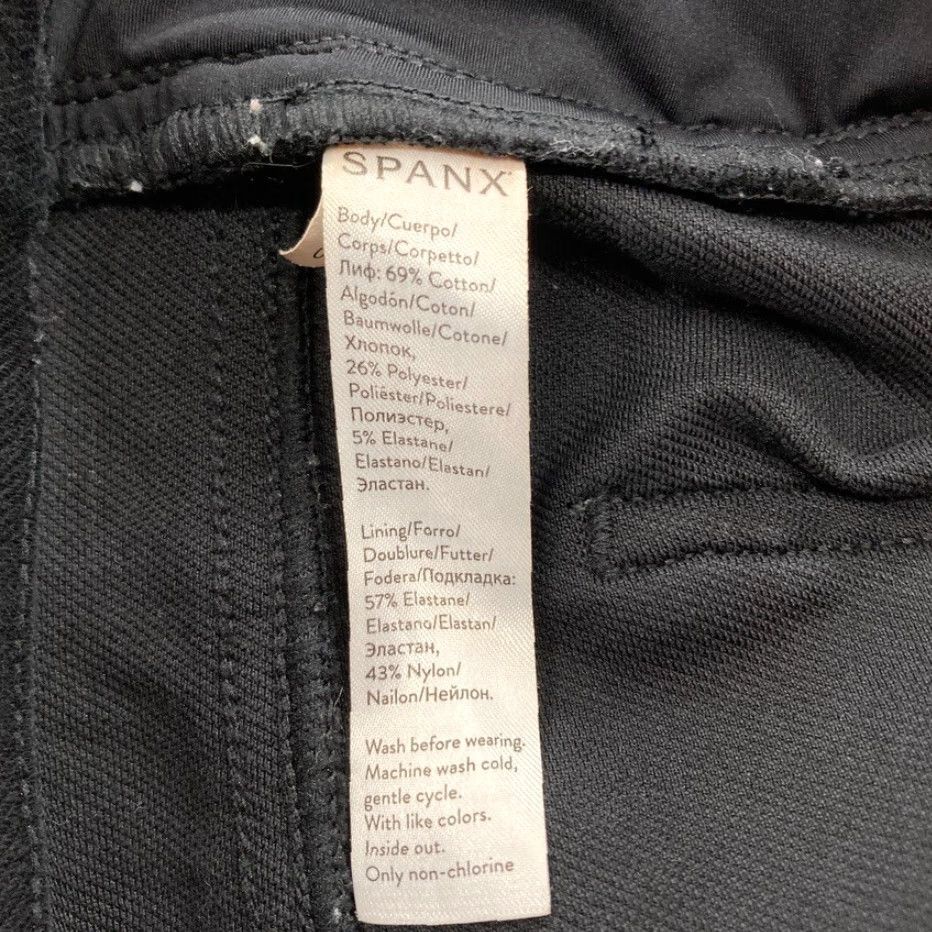 Spanx SPANX Pull On Leggings Women's 1X Black Stretch Knit Skinny Ankle High Rise Size 40" / US 18 - 6 Thumbnail