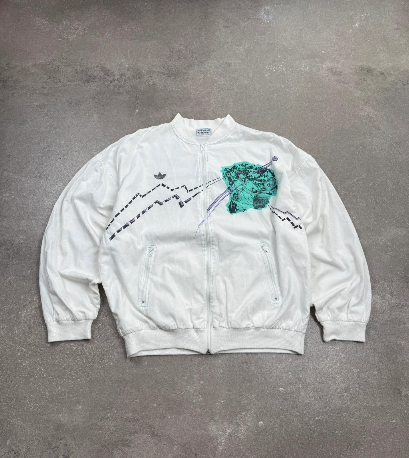 Adidas Adidas vintage 1980s bomber jacket Tennis 80s 70s 90s rétro Size US L / EU 52-54 / 3 - 1 Thumbnail