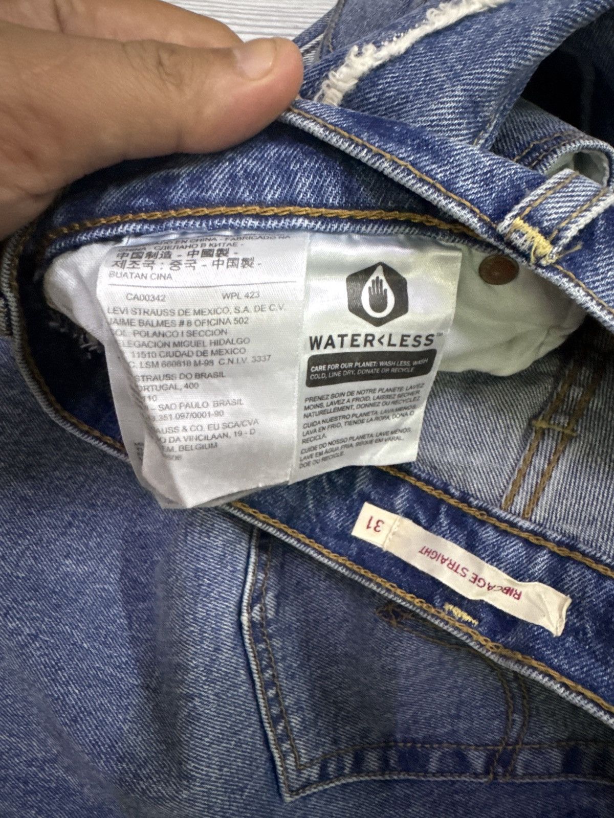Levi's × Levi's Vintage Clothing Levi's 501 Ribcage Butterfly Button Reconstructed Jeans Size US 30 / EU 46 - 18 Thumbnail