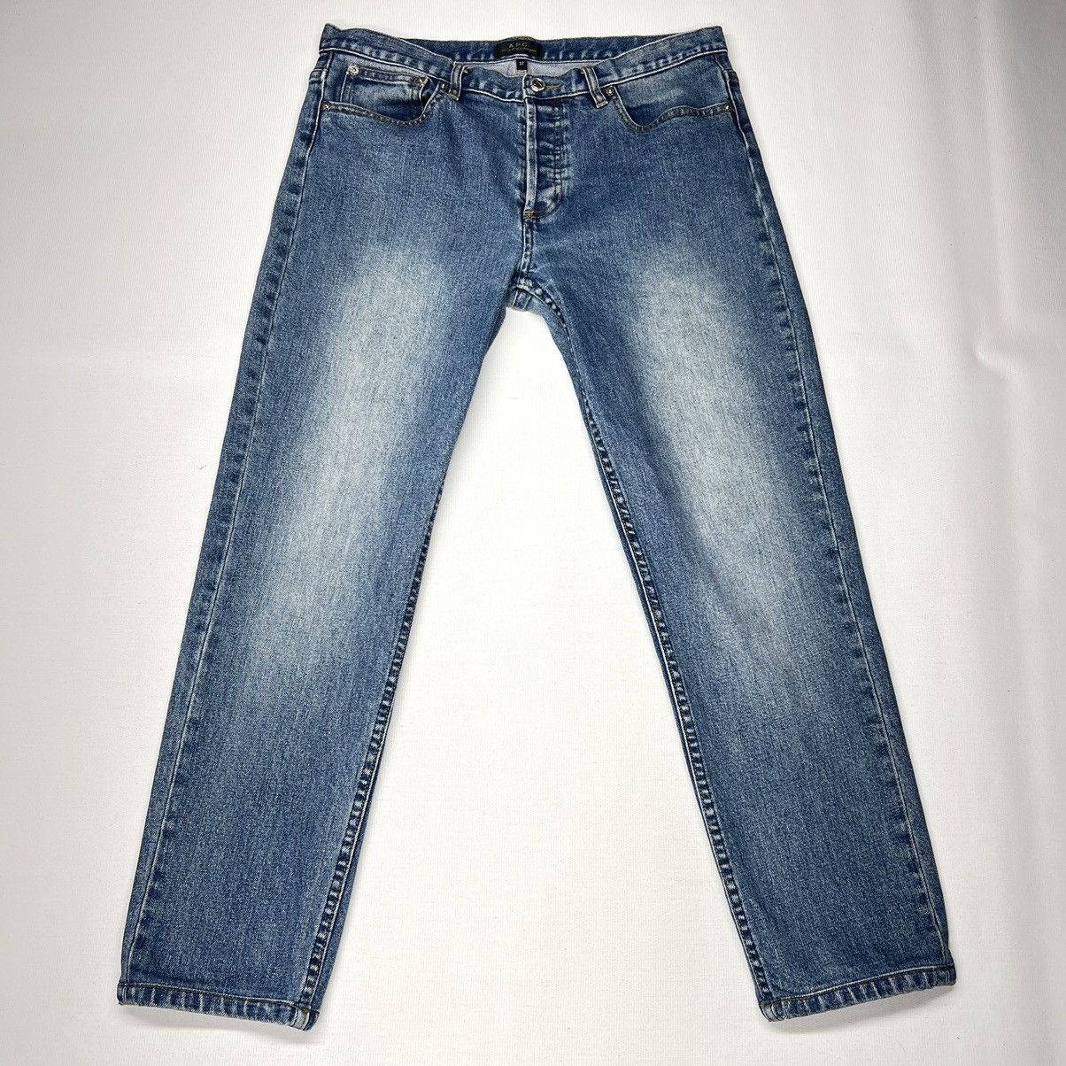 APC Petite New Standard Jeans Blue Denim Washed Faded Unisex