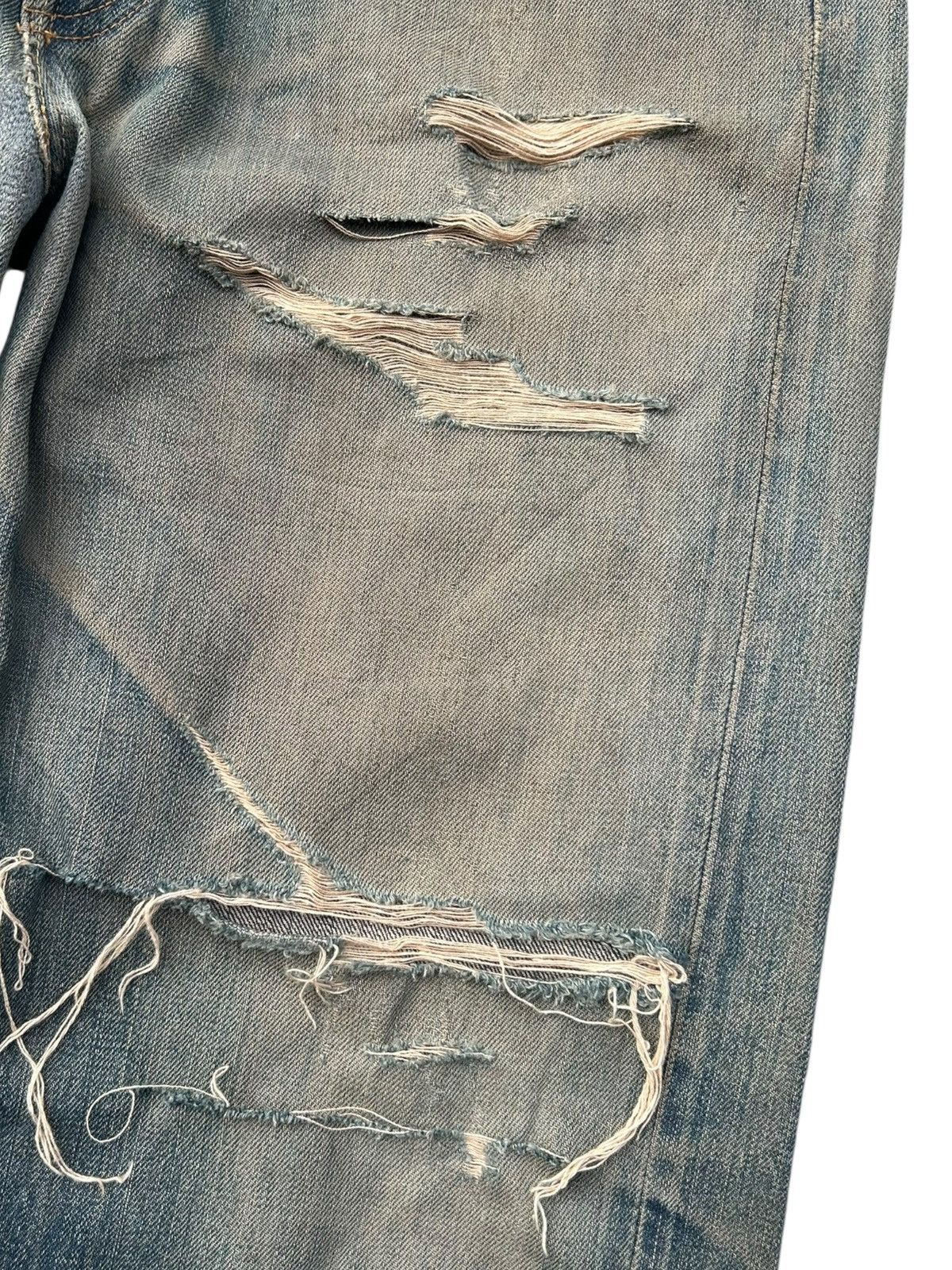 Kapital Thrashed Vintage Sugar Cane Selvedge Denim Jeans Grunge Size US 34 / EU 50 - 2 Thumbnail