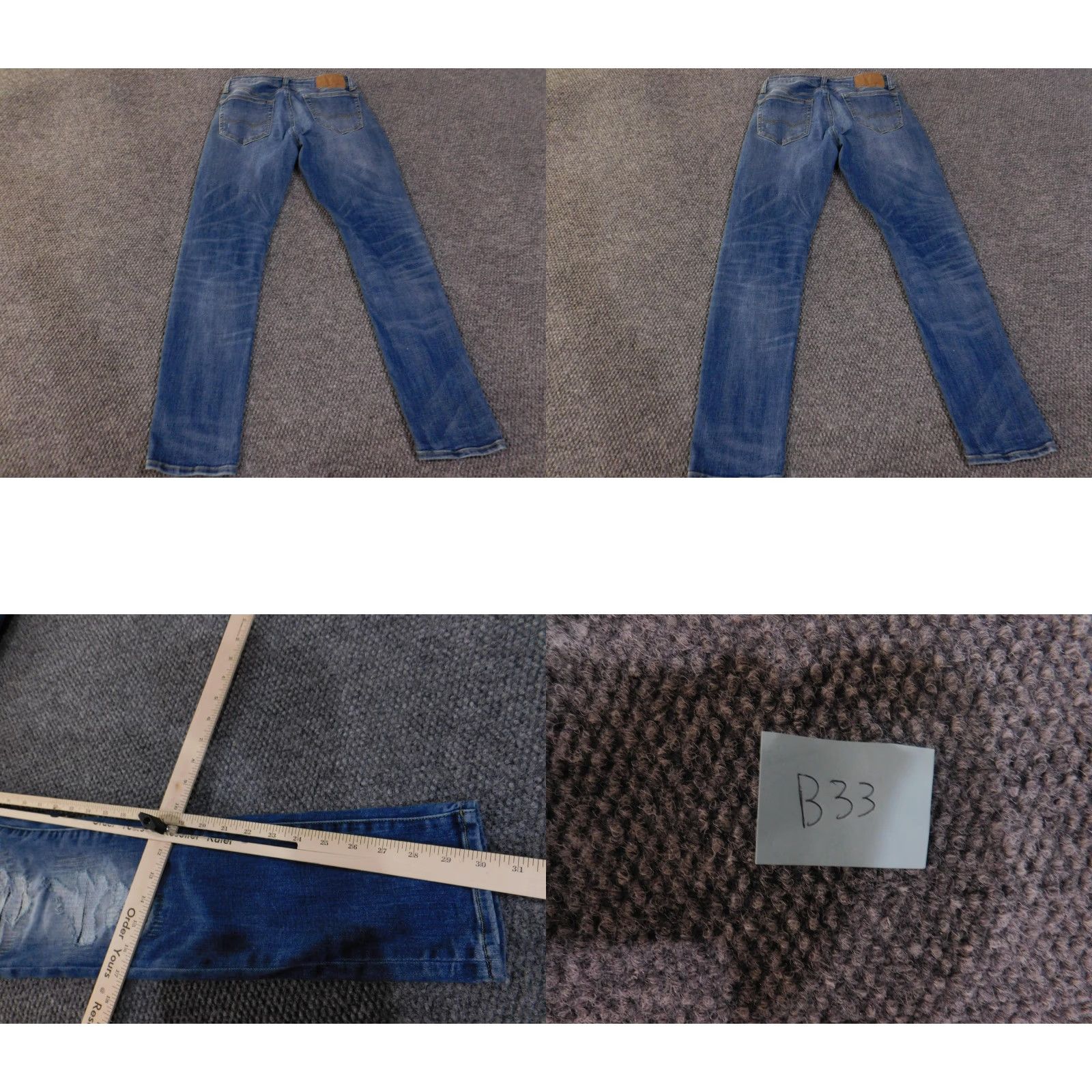 Vintage VINTAGE? No. American Eagle Jeans Mens 28x32 Blue Next Level Flex Skinny Distressed Stretch Shirt? Size US 28 / EU 44 - 8 Thumbnail
