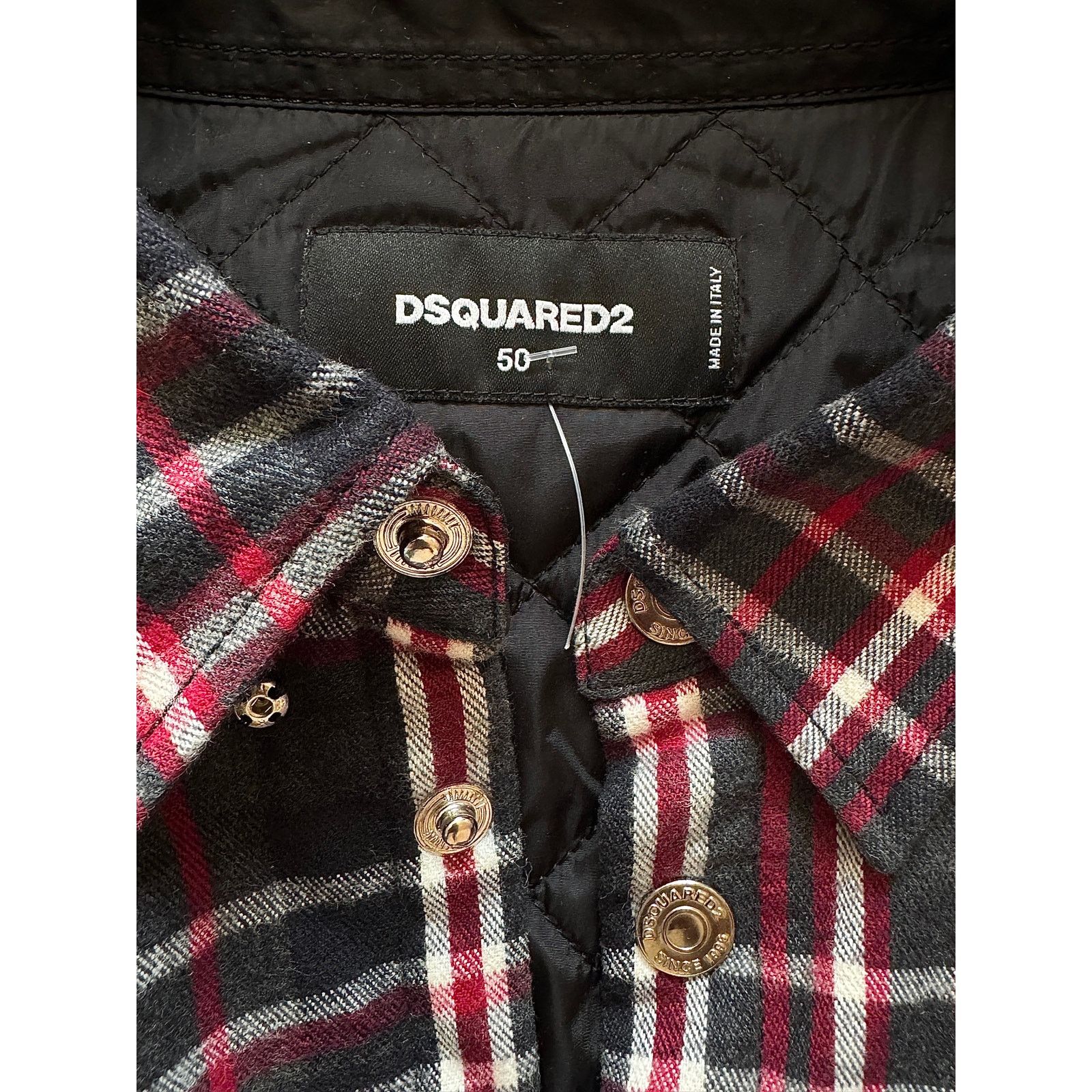 Dsquared2 Dsquared2 Multicolor Checkered Padded Long-Sleeves Shirt Size US L / EU 52-54 / 3 - 3 Thumbnail