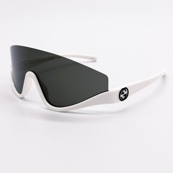 NEW GUCCI GG1650S 007 SHIELD WHITE GRAY UNISEX SUNGLASSES GU display picture 3