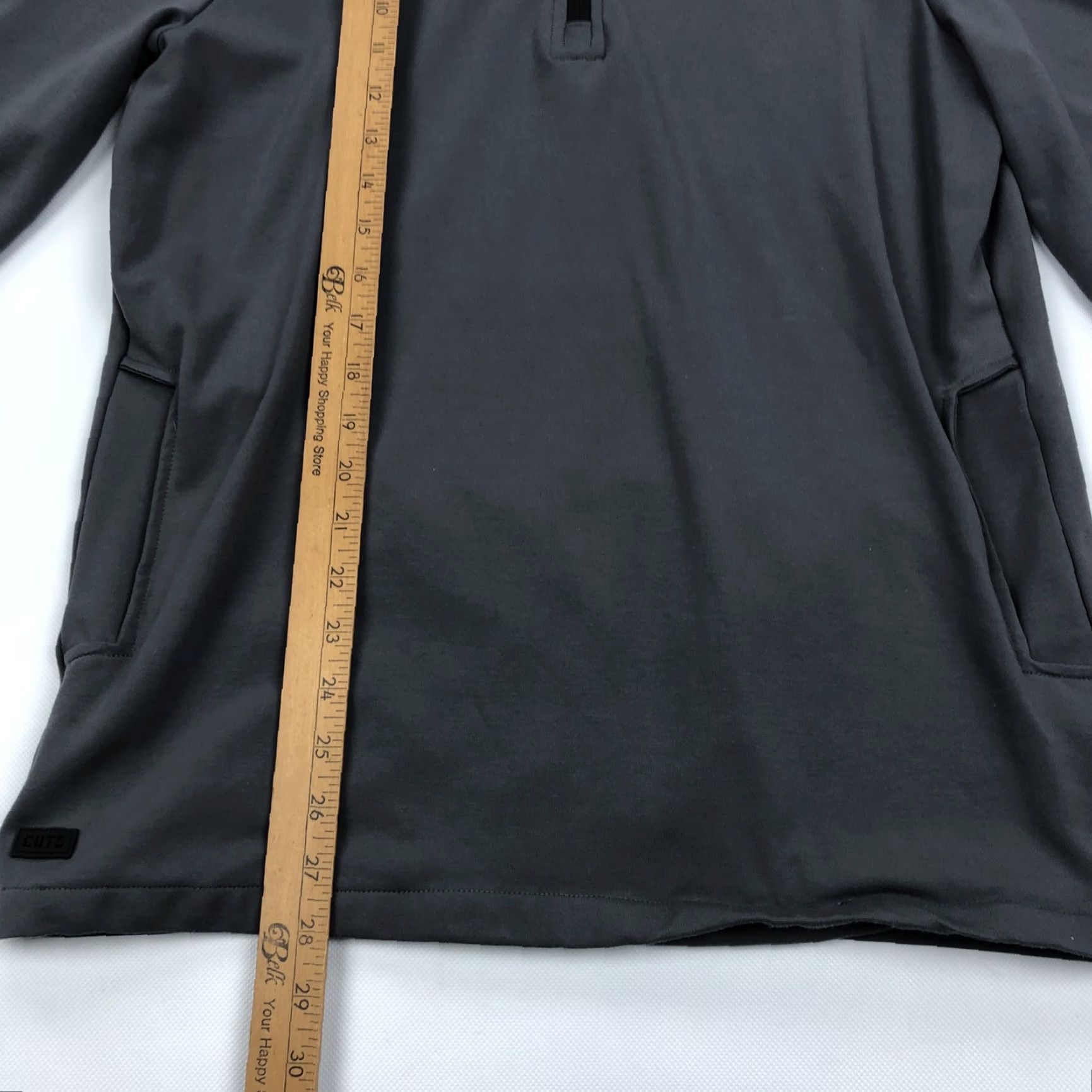 Cuts CUTS Men M Medium Gray Aeroflite Concorde 1/4 Zip Pullover Activewear Shirt Athletic Breathable Zip Mock Neck Pockets Logo 20.5 Chest Size US M / EU 48-50 / 2 - 6 Thumbnail
