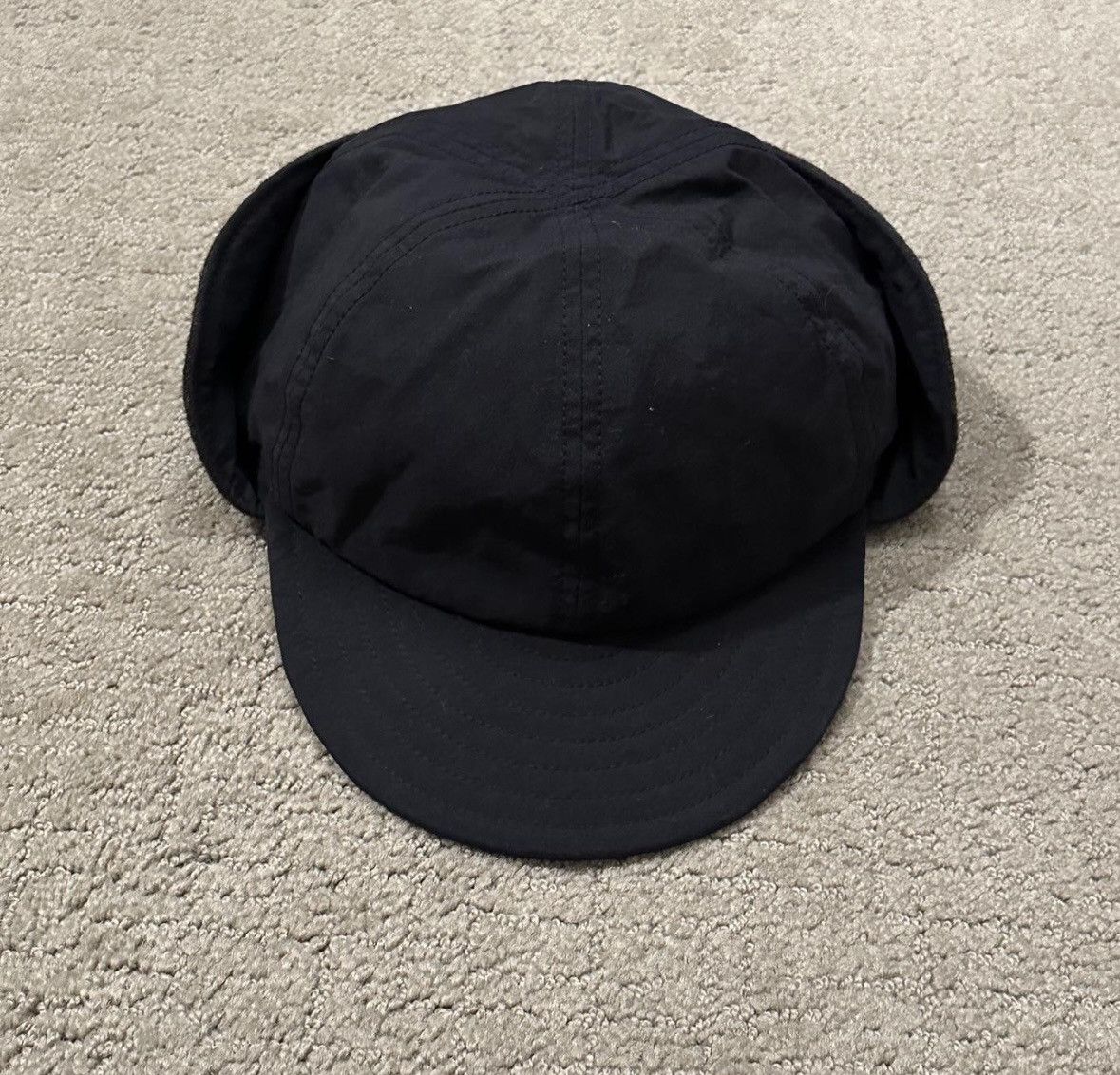 Nigel Cabourn N-1 Deck Cap with ear covers Black