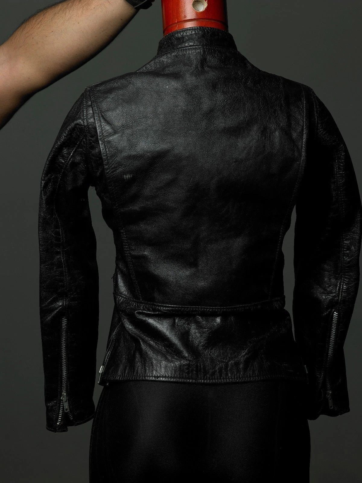 Brooks Vintage BROOKS Cafe Racer Steerhide Leather Jacket 60s Size XS / US 0-2 / IT 36-38 - 4 Thumbnail