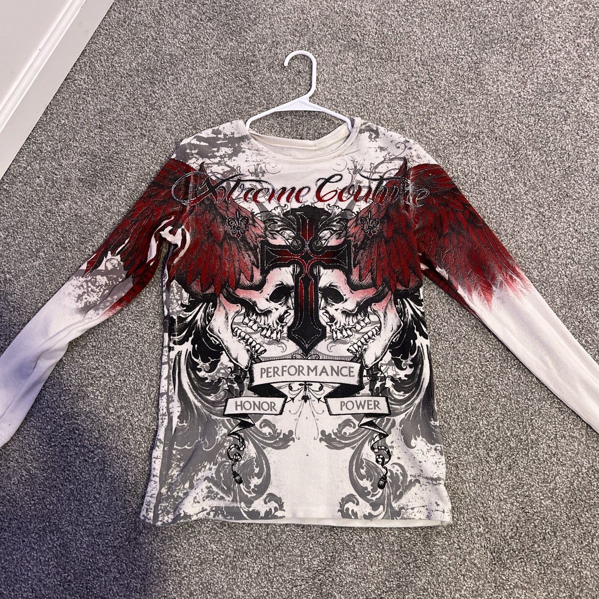 Affliction RARE Affliction Style Xtreme Couture Thermal Long Sleeve Size US S / EU 44-46 / 1 - 2 Thumbnail