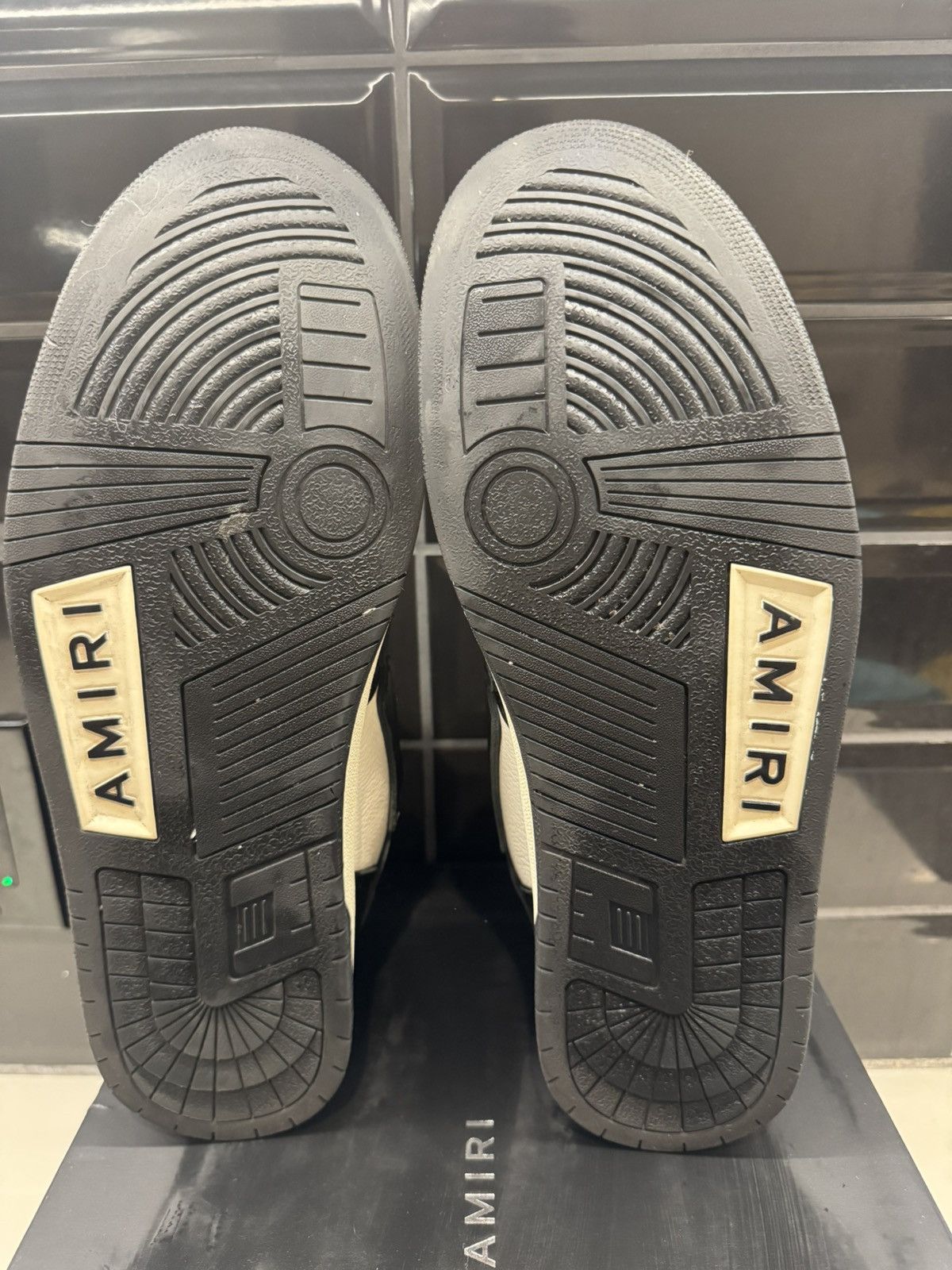 Amiri AMIRI Skel Top High Sneakers Black/White – Size 14 Size US 14 / EU 47 - 18 Thumbnail