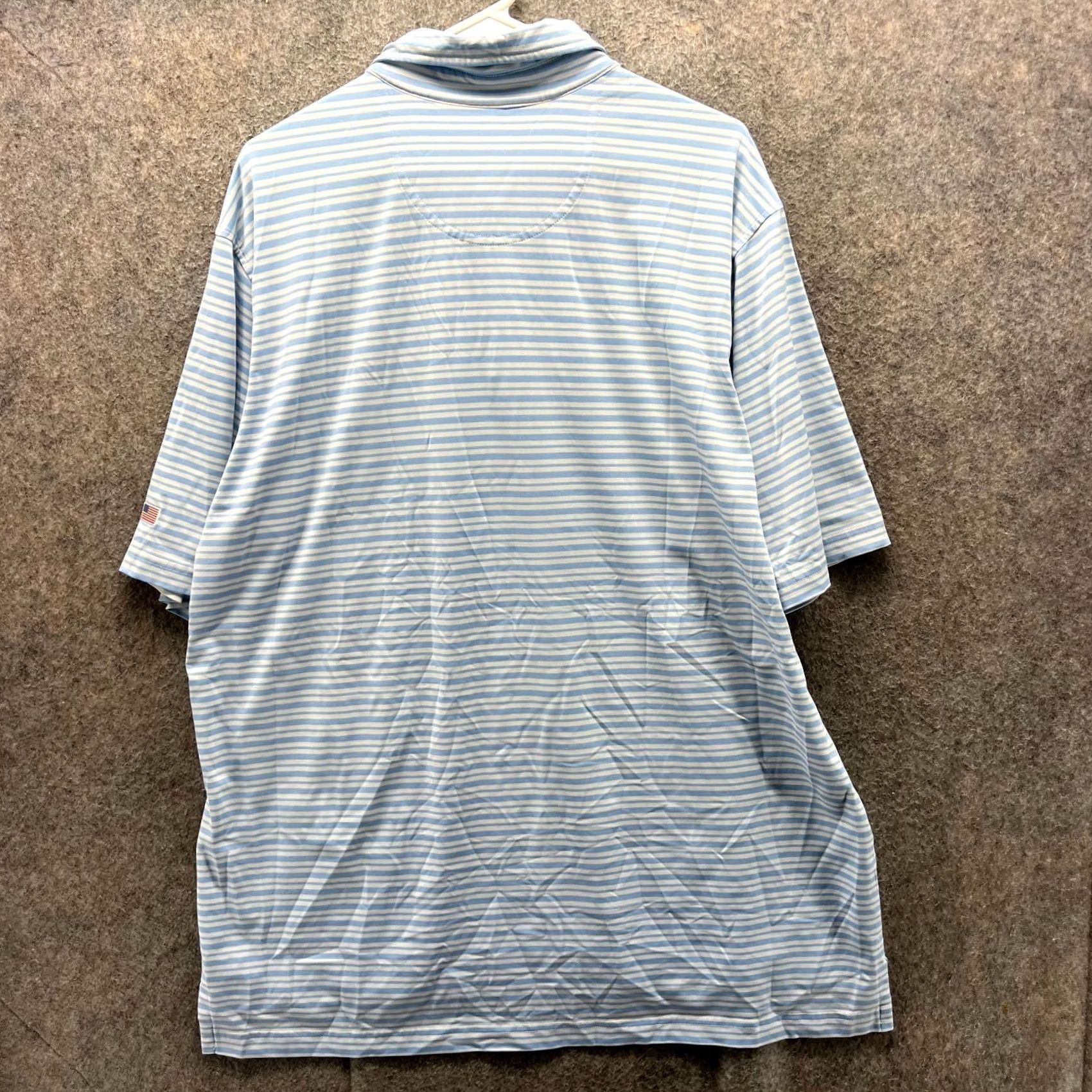 Vintage Fairway & Greene Polo Shirt Mens XL Blue Stripes USA Golf Golfer Club Course Shirt Size US XL / EU 56 / 4 - 2 Thumbnail