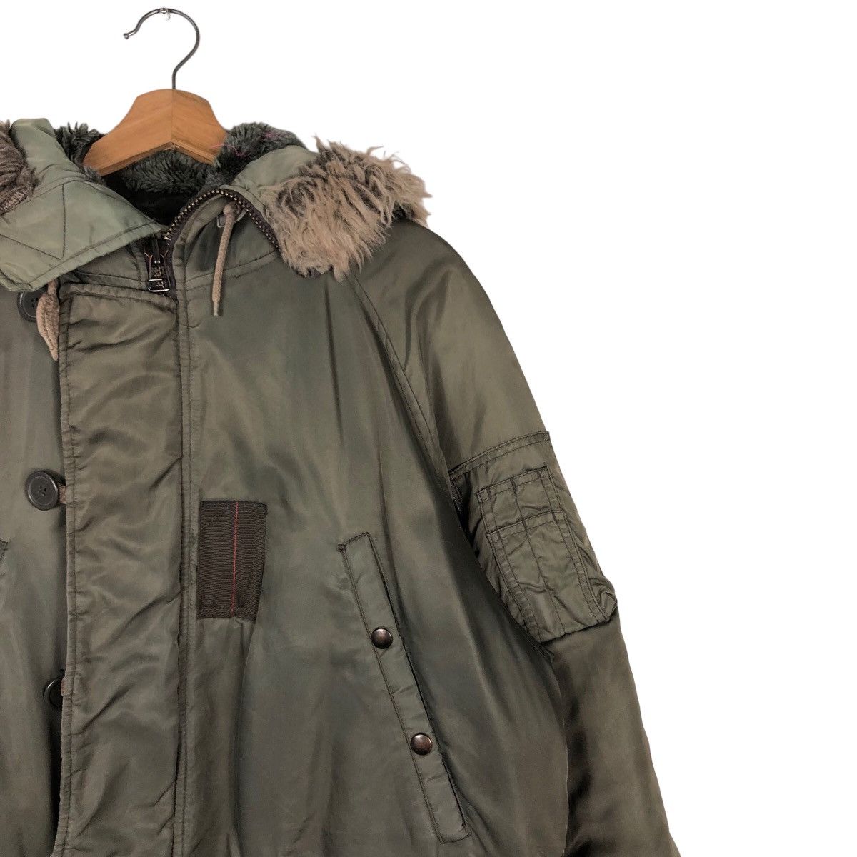 Avirex 🔥Vintage Fly Bomber Jacket Cargo Avirex Usa Mink Fur Hoodie Size US M / EU 48-50 / 2 - 6 Thumbnail