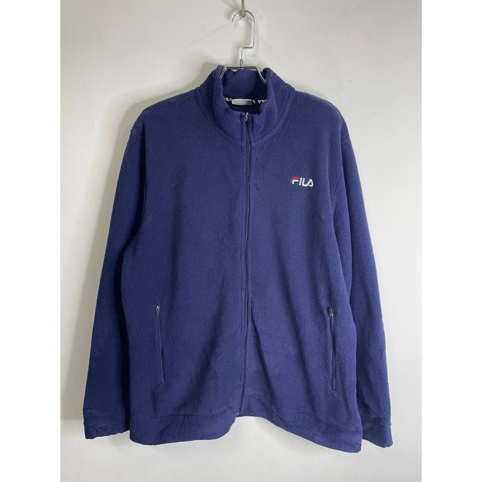 Fila Vintage FILA Navy Blue Full Zip Fleece Jacket Size XL Size US XL / EU 56 / 4 - 1 Thumbnail