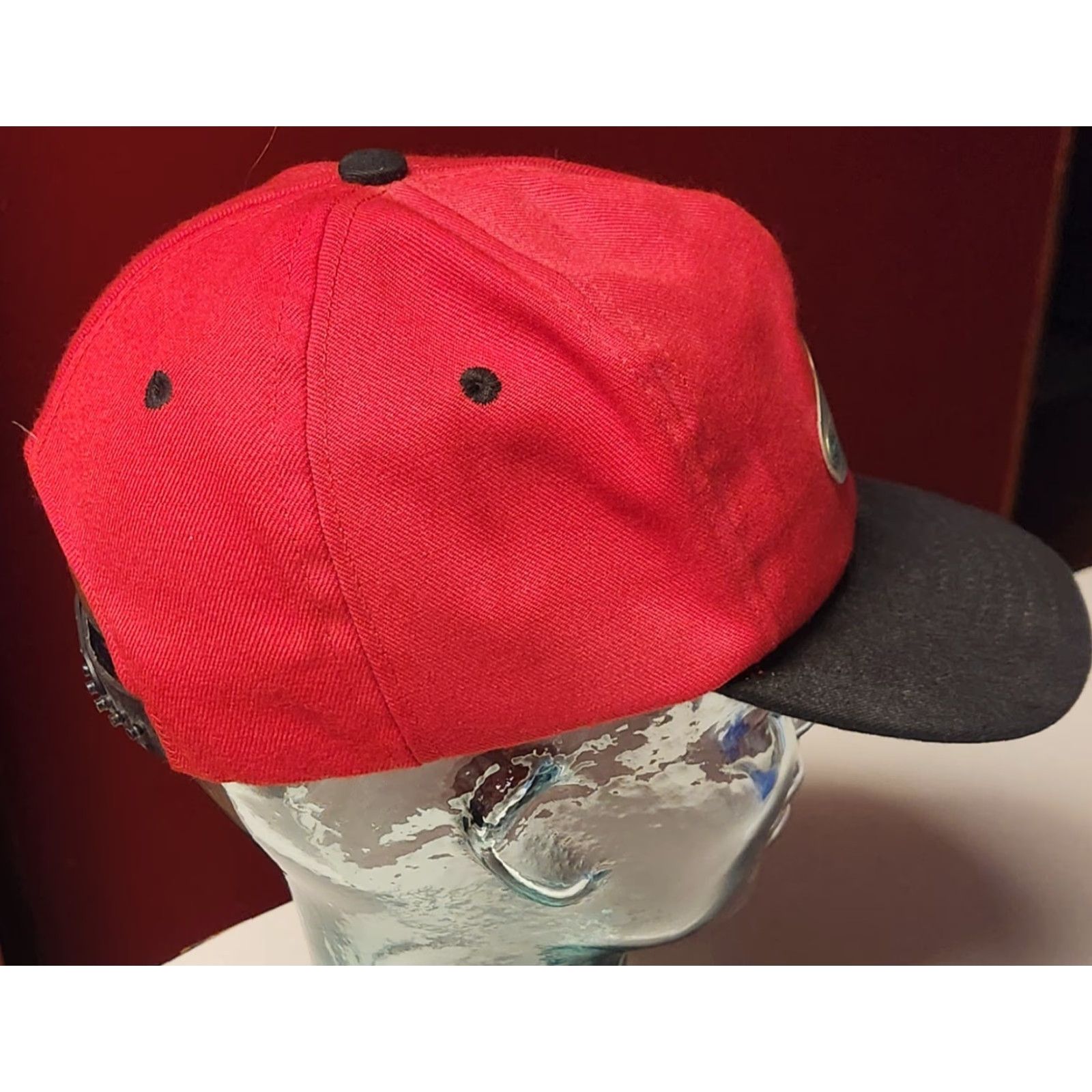 Vintage VINTAGE Craftsman Hat Snapback Logo Red Black USA MADE Mens Adjusta ble Cap Emblem Badge Graphic Classic Size ONE SIZE - 6 Thumbnail