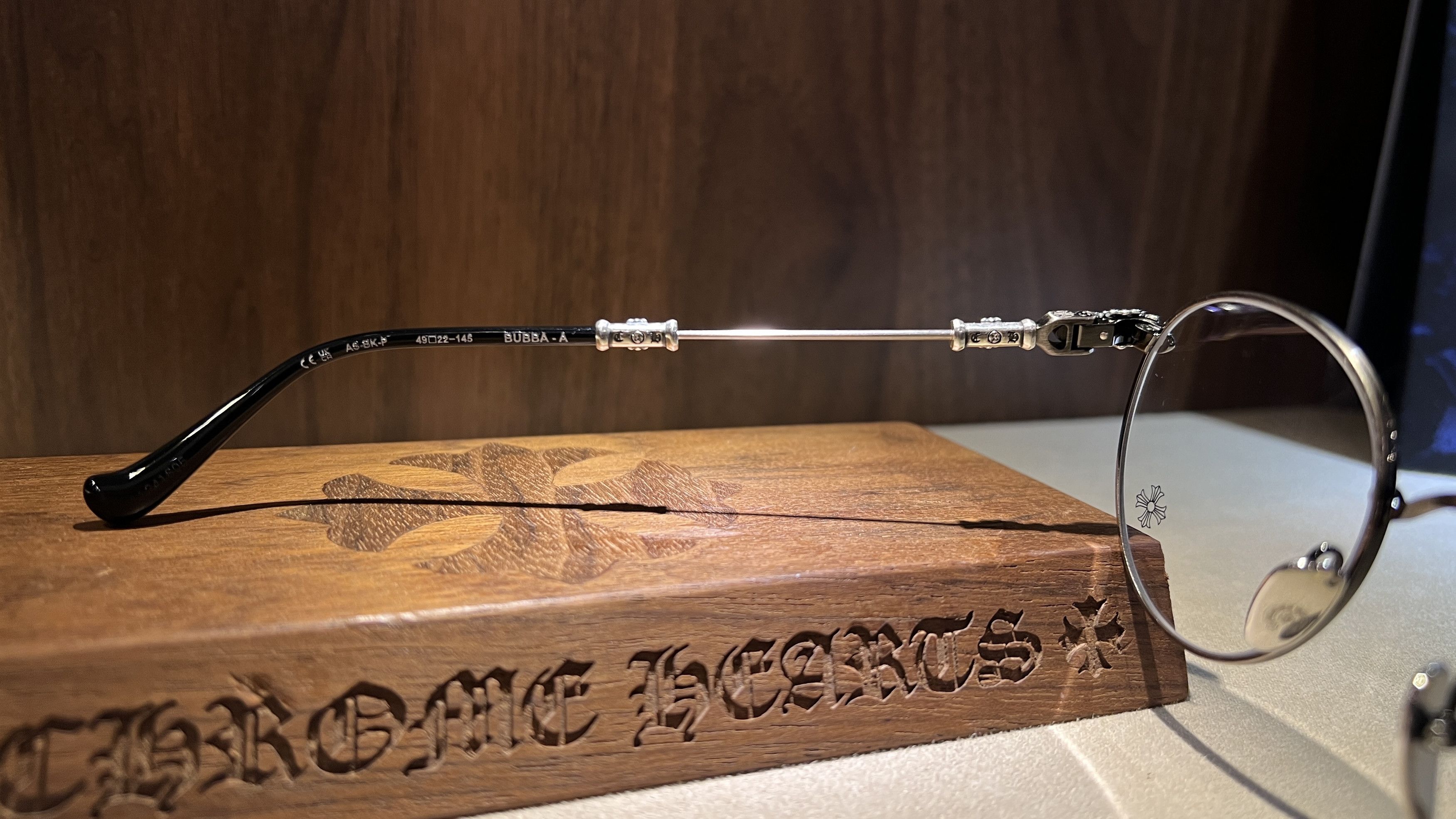 Chrome Hearts Chrome Hearts BUBBA –A Antique Silver/BLACK Glasses Size ONE SIZE - 8 Thumbnail