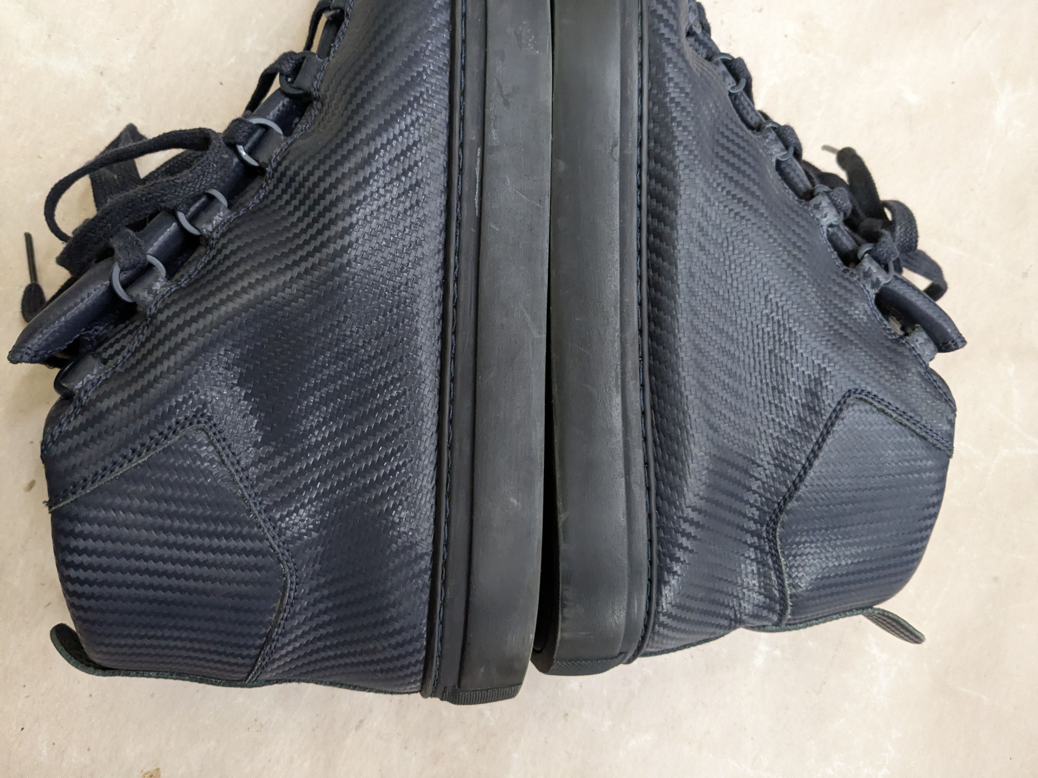 Balenciaga Balenciaga Arena Navy Blue 12 High Tops Leather Size US 12 / EU 45 - 11 Thumbnail