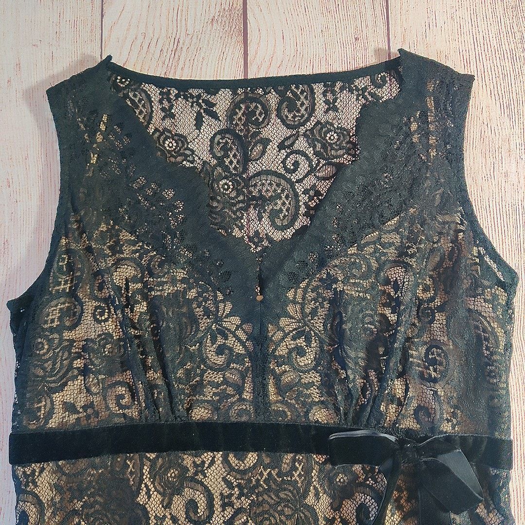 Loft lace overlay sleeveless scallop hem top sz 2 Size XS / US 0-2 / IT 36-38 - 3 Thumbnail