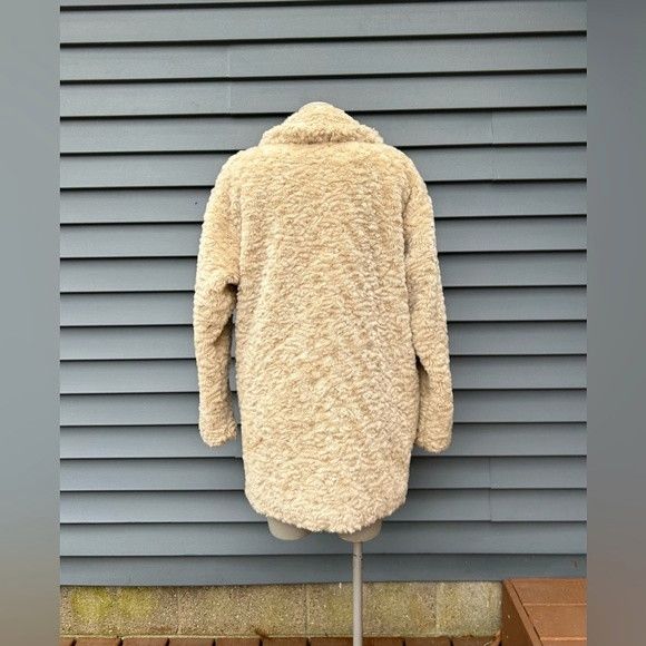 Calvin Klein Calvin Klein Beige Mid Length Faux Fur Coat~M~ Size M / US 6-8 / IT 42-44 - 4 Thumbnail
