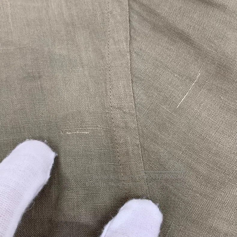 Loro Piana Loro Piana Brown Green Linen Collar Single Breasted Long S Size US L / EU 52-54 / 3 - 8 Thumbnail