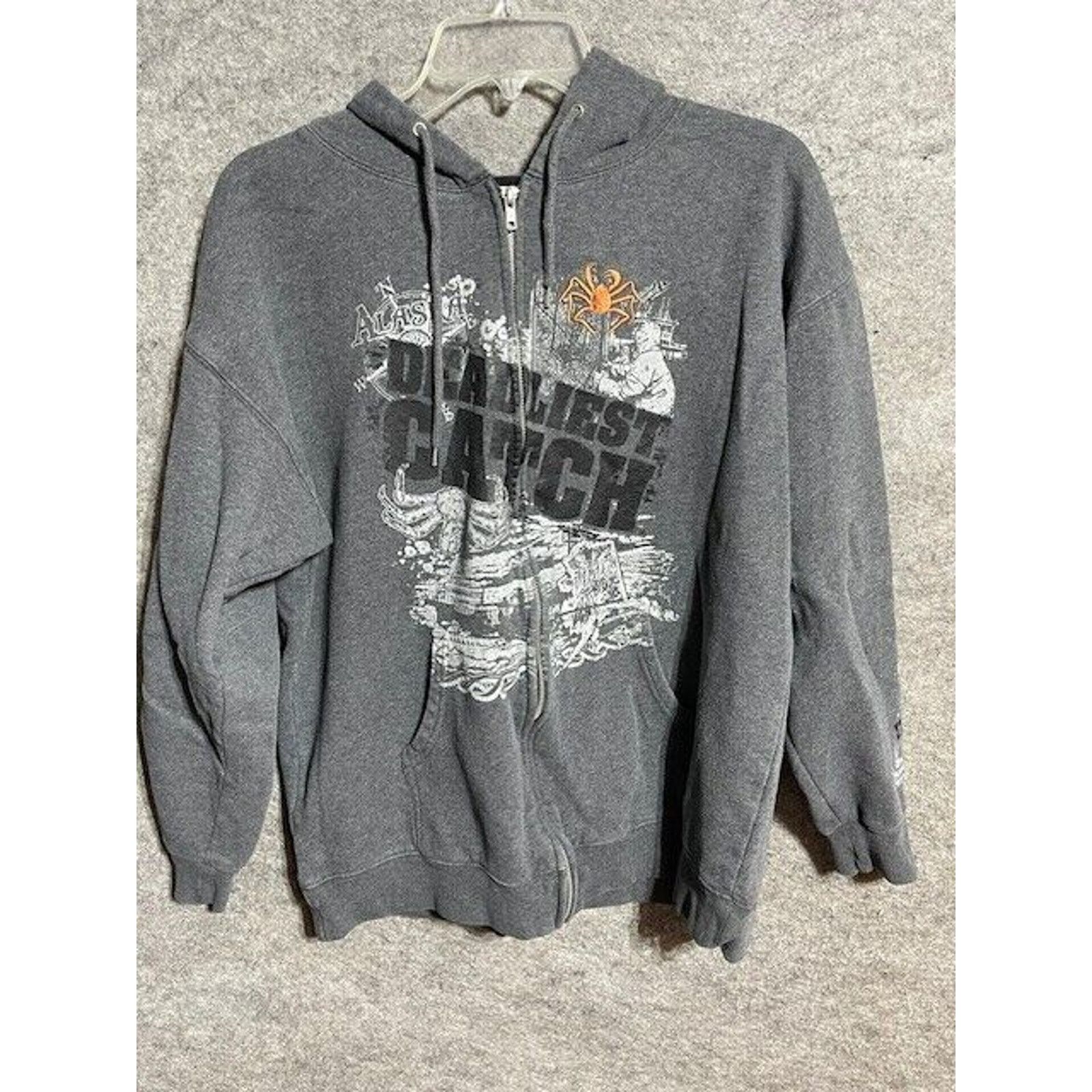 Other Discovery Channel Deadliest Catch Alaska Hoodie Men S Gray Grailed