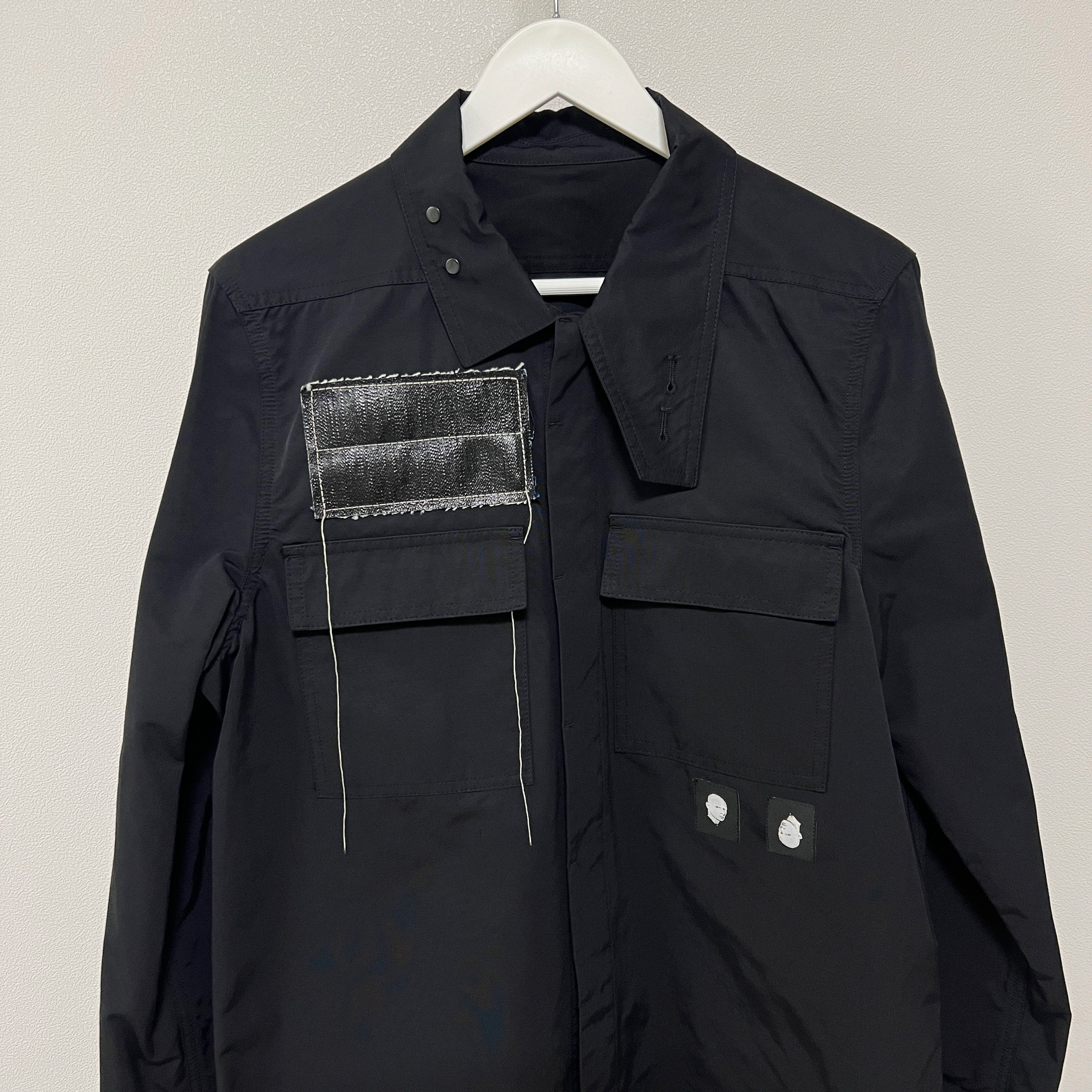 Rick Owens Rick Owens FW17 DRKSHDW Patch Field Shirt Jacket Black Size US M / EU 48-50 / 2 - 6 Thumbnail