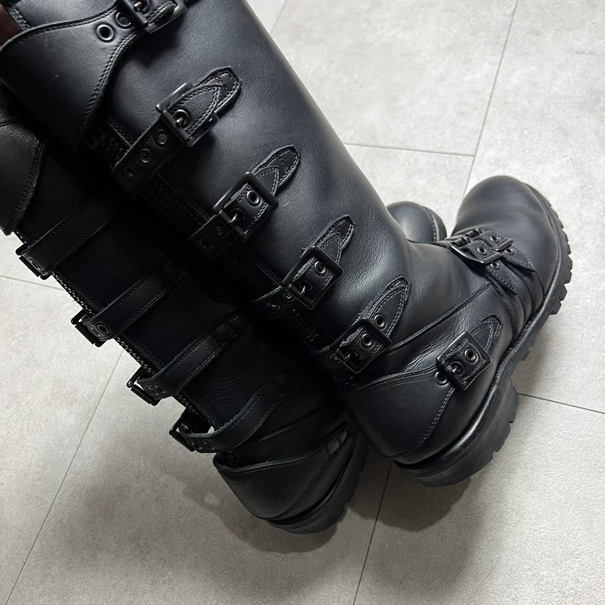 Blackmeans Blackmeans Leather 8 buckle Boots Size ONE SIZE - 5 Thumbnail