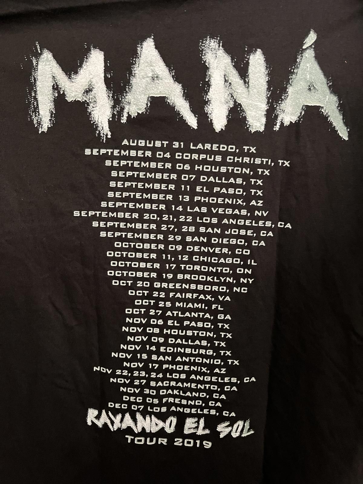 Designer Mana Band T-shirt - Tour Rayando El Sol Tour 2019 - L Size US L / EU 52-54 / 3 - 6 Thumbnail