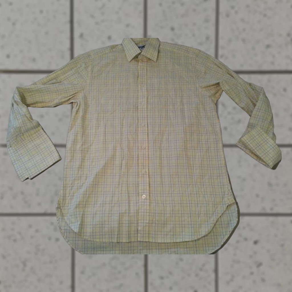 Charles Tyrwhitt Charles Tyrwhitt Shirt Mens 16 Yellow Dress Button Cotton Size 42R - 1 Thumbnail