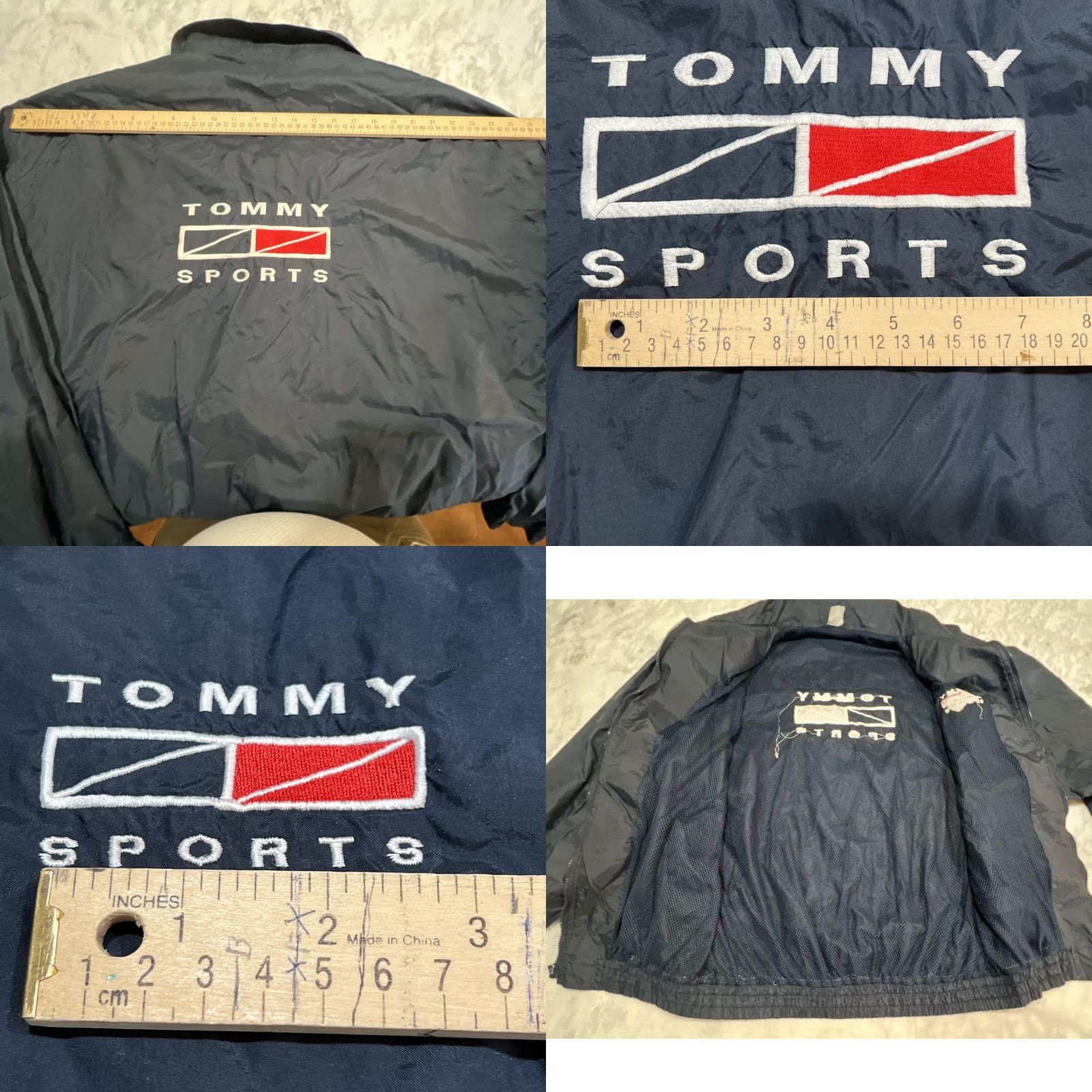 Tommy Hilfiger VINTAGE Tommy Hilfiger Sports Windbreaker Men’s XL Navy Lightweight Front Back Logos Jacket Size US XL / EU 56 / 4 - 9 Thumbnail