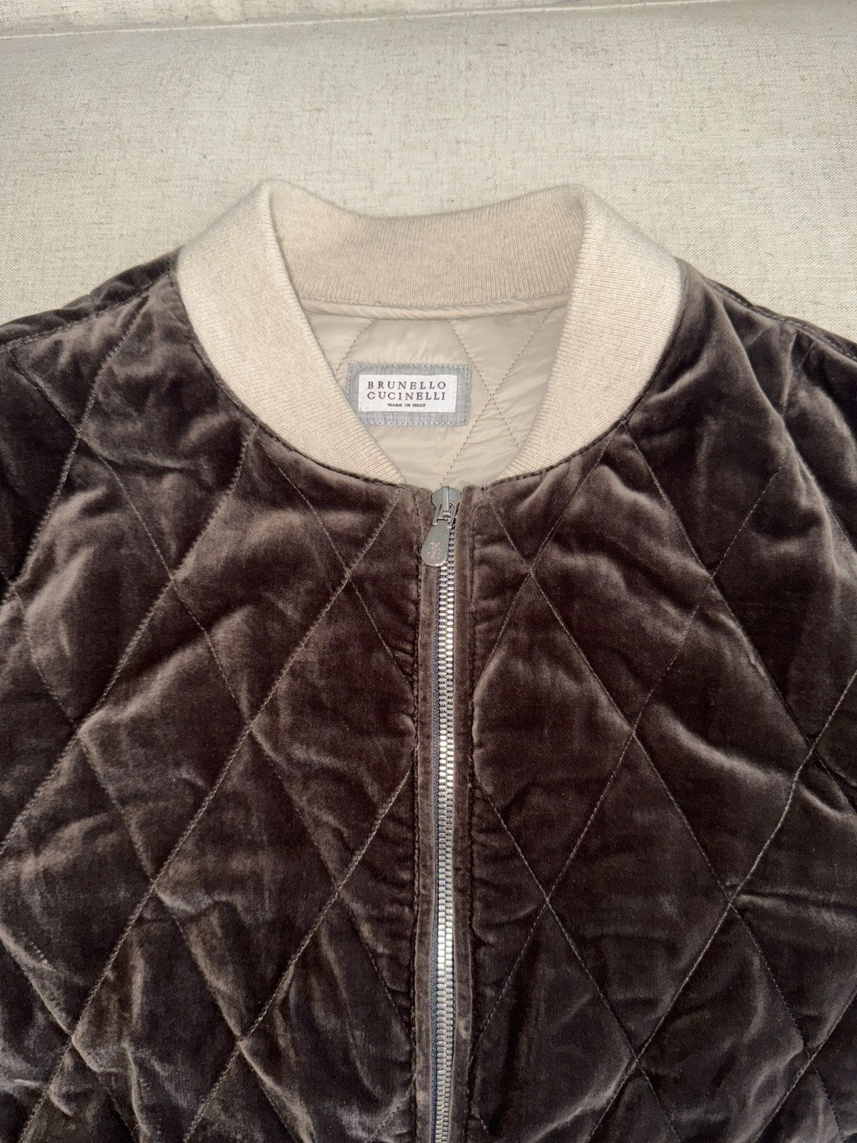 Brunello Cucinelli Brunello cucinelli Brown quilted bomber Size US S / EU 44-46 / 1 - 12 Thumbnail