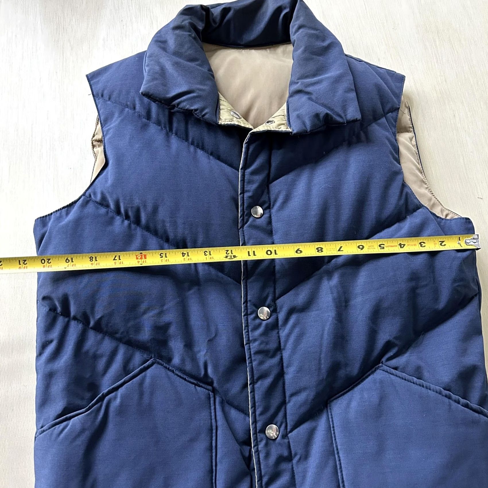 Vintage Quilted Puffer Vest Mens Medium Blue Snap Front Insulated Winter Lined Outdoor Size US M / EU 48-50 / 2 - 3 Thumbnail