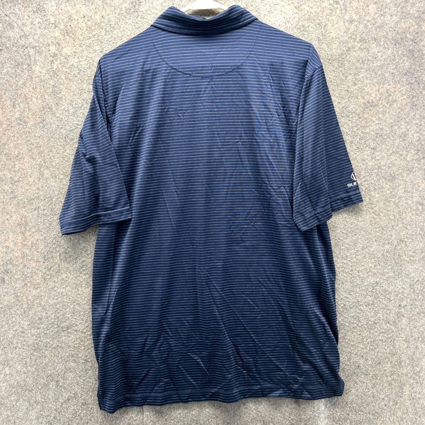 Vintage Sunice Polo Shirt Men L Blue Pinstripe X-Static Knit Stretch Golf Size US L / EU 52-54 / 3 - 2 Thumbnail