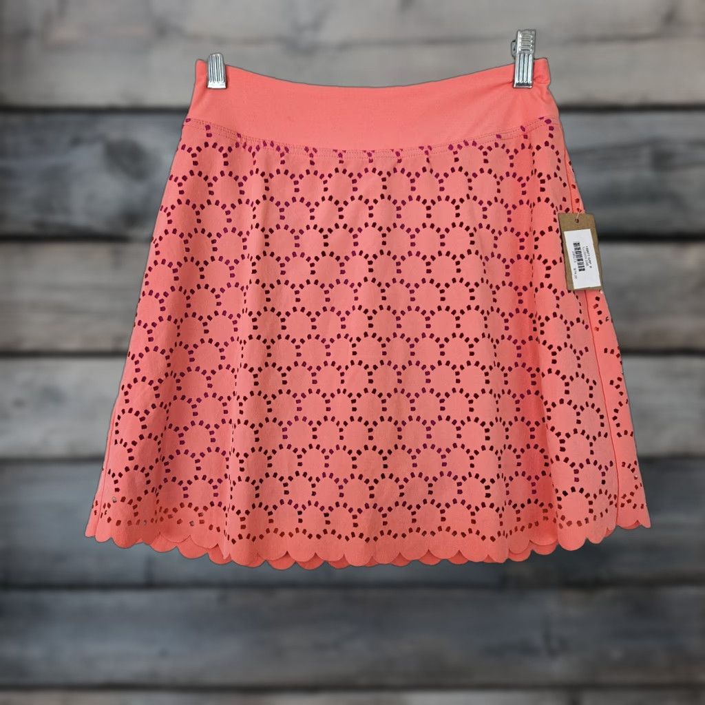 Vintage Title Nine Womens Illusion Laser Cut Skort XS Pink Pull On Shorts? Size ONE SIZE - 1 Thumbnail