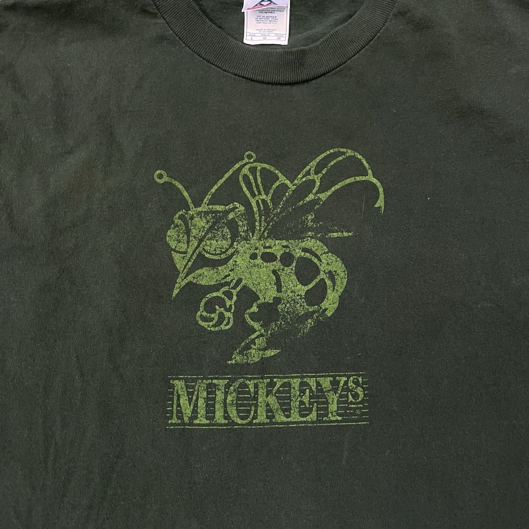 Vintage VINTAGE Alstyle Mickey's Malt Liquor Graphic Print T-Shirt Adult Large Green 90s Beer Hip Hop Mens Size US L / EU 52-54 / 3 - 2 Thumbnail