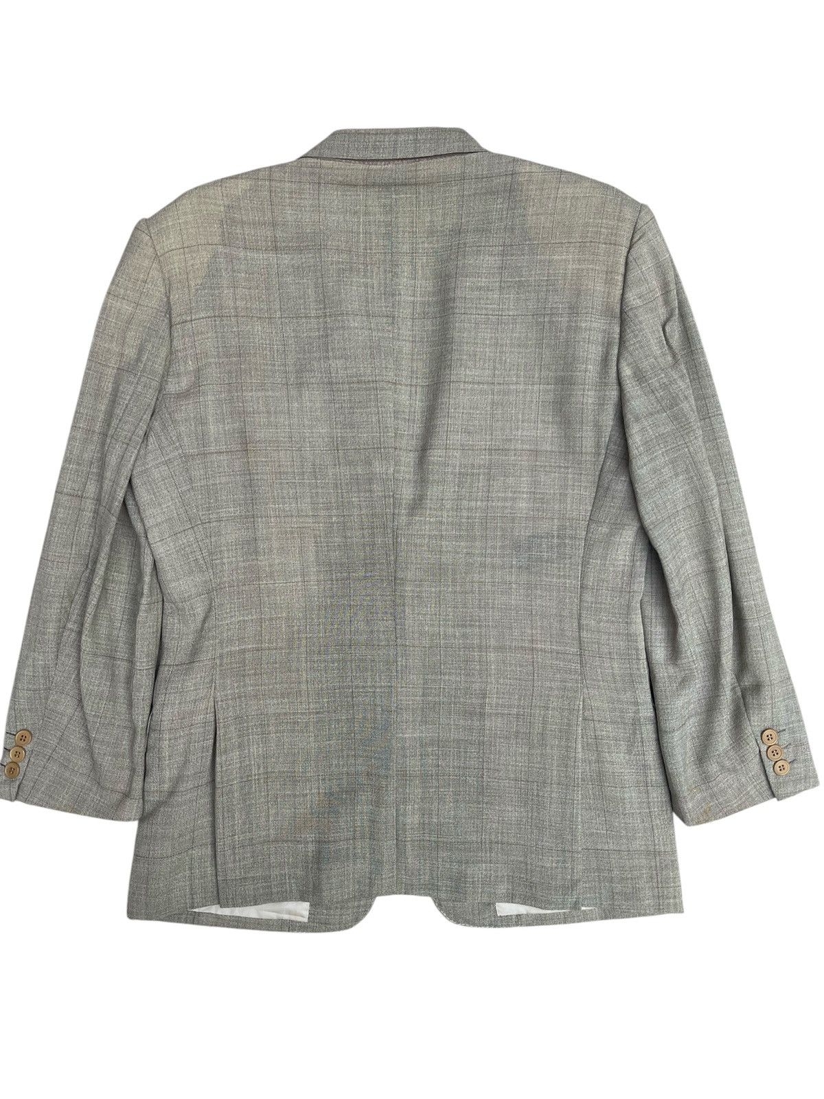Yves Saint Laurent Yves Saint Laurent Diffusion Hommes Blazer Subtle Gray Plaid Size US M / EU 48-50 / 2 - 2 Thumbnail