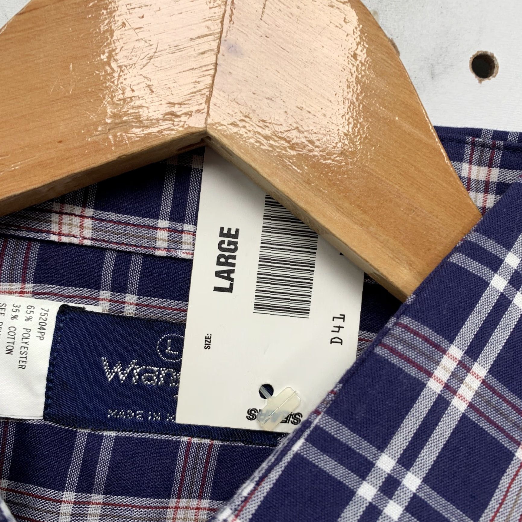 Wrangler WRANGLER Men's Large Blue Plaid Pearl Snap Western Shirt Short Sleeve NWT Size US L / EU 52-54 / 3 - 2 Thumbnail