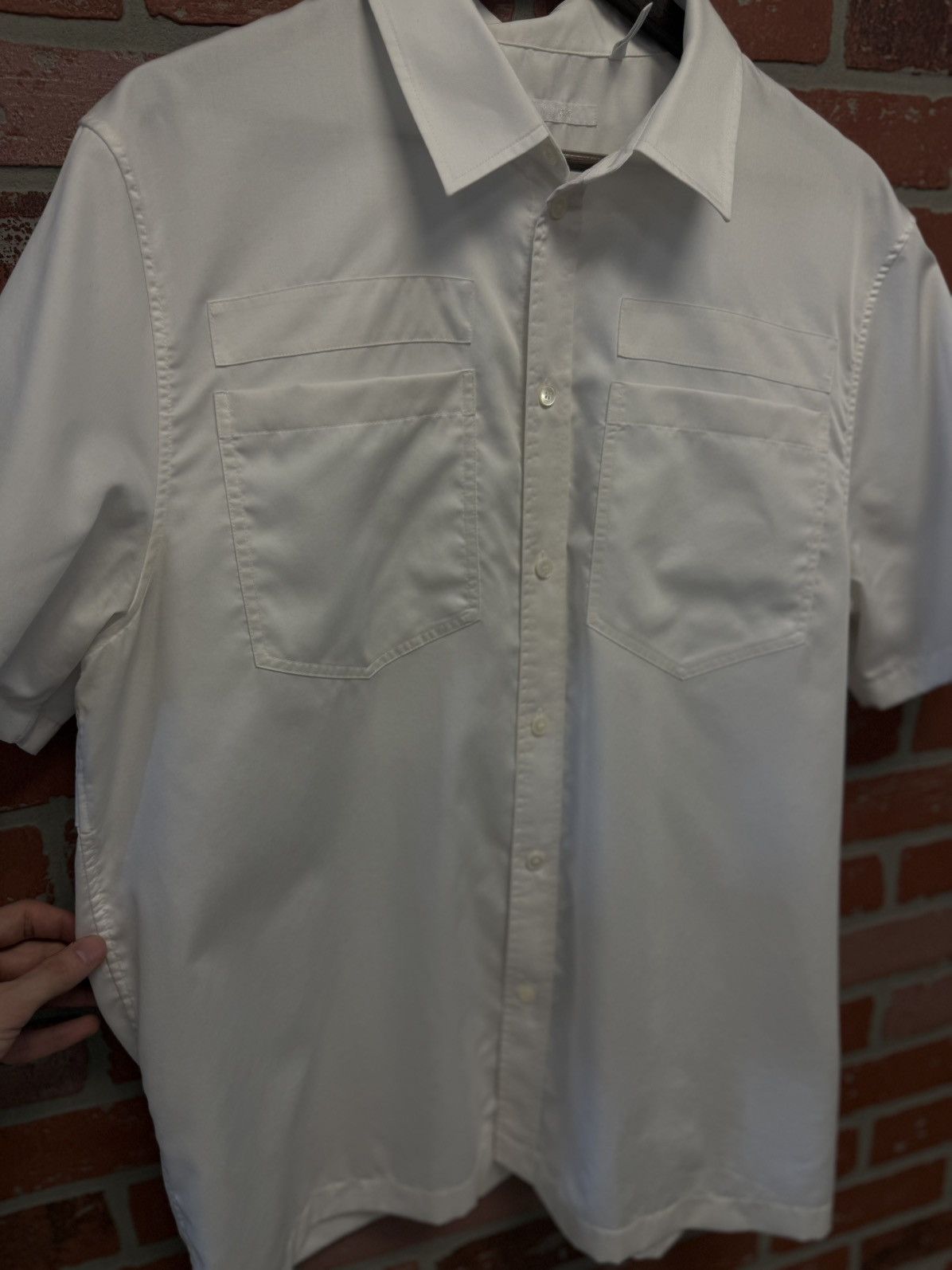 Helmut Lang Helmut Lang White Dress Shirt Size Large 🧼 Size US L / EU 52-54 / 3 - 5 Thumbnail